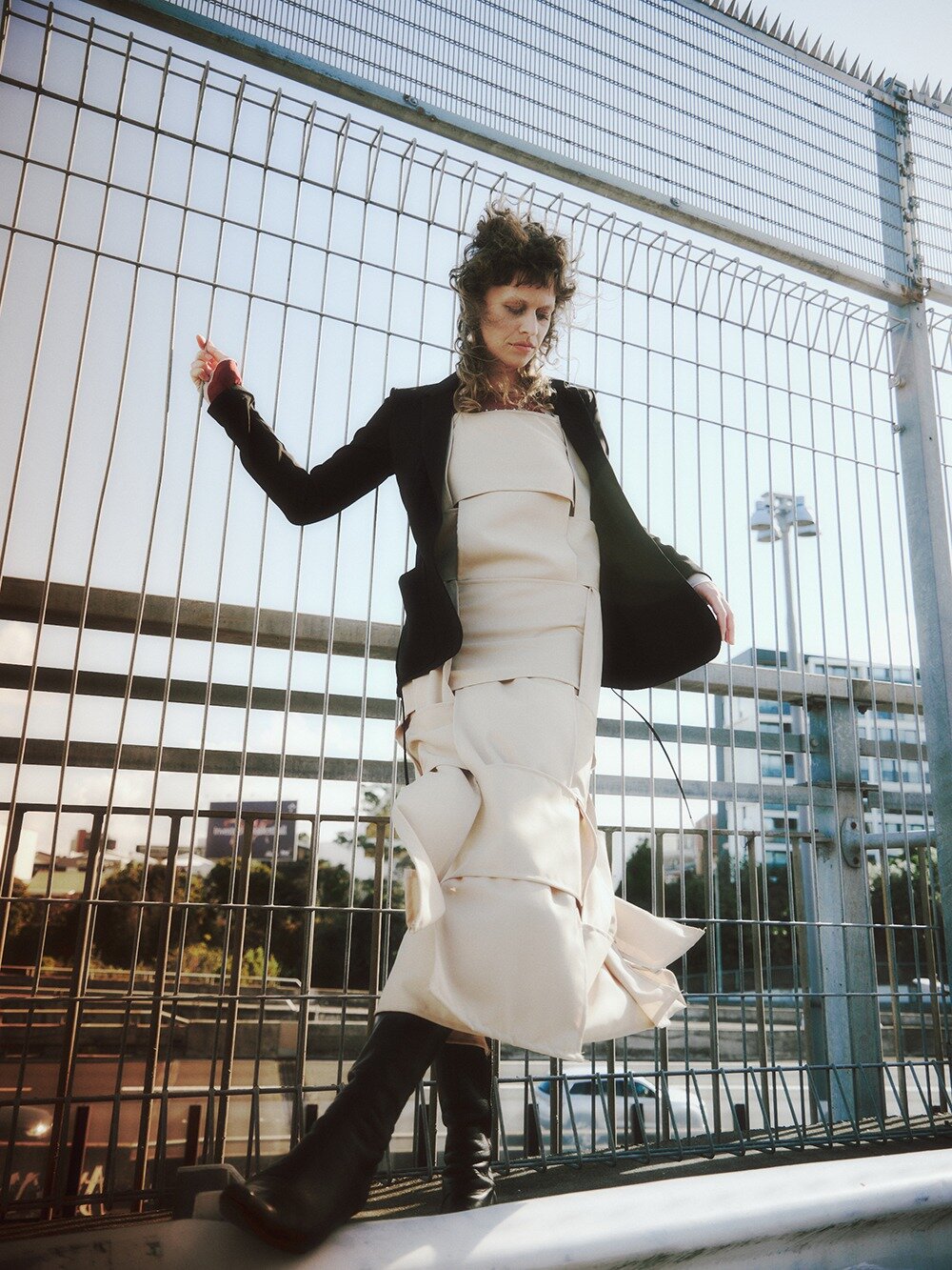  A woollen dress by Daf Nimkovsky.