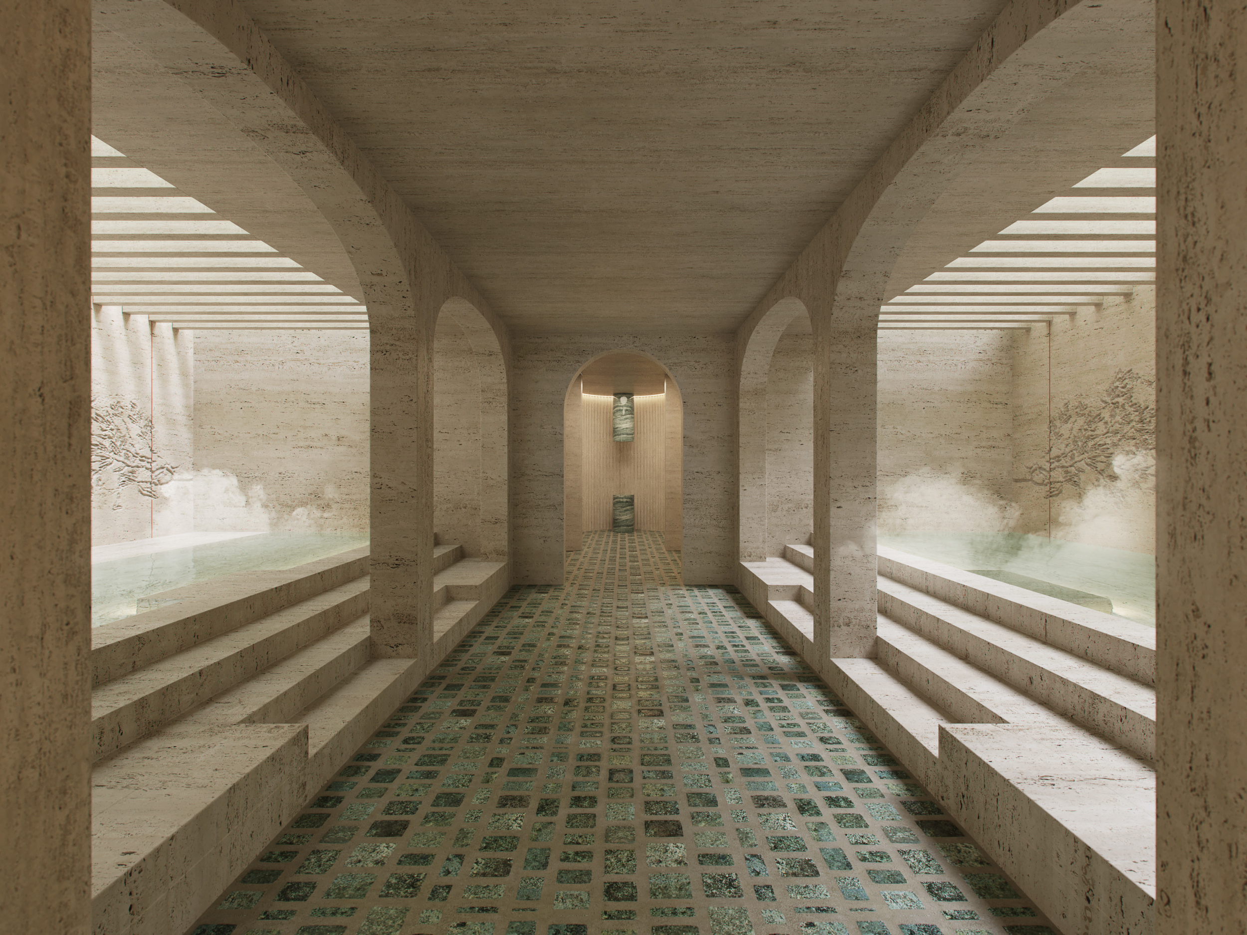 Six Senses Rome comes with its own Roman Bath, where you can soak and relax in a variety of plunge pools and steam rooms. Photo / Supplied
