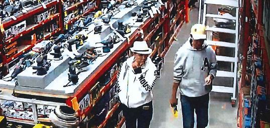 Security camera footage captures Wong Wai Fat and Li Hao shopping in Bunnings. Photo / Supplied