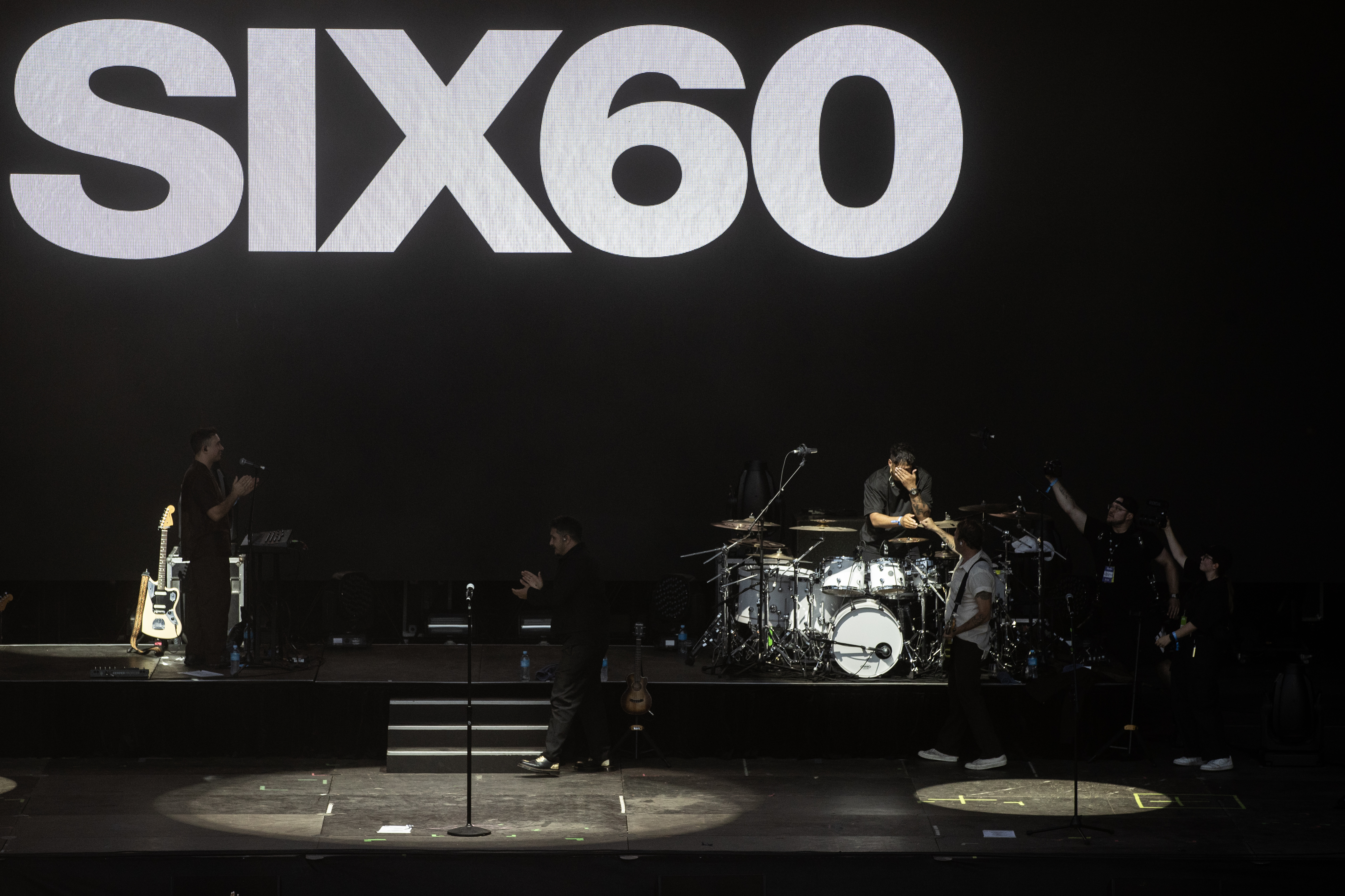 Six60 bid farewell to their drummer and founding member, Eli Paewai, at Electric Avenue. Photo / George Heard