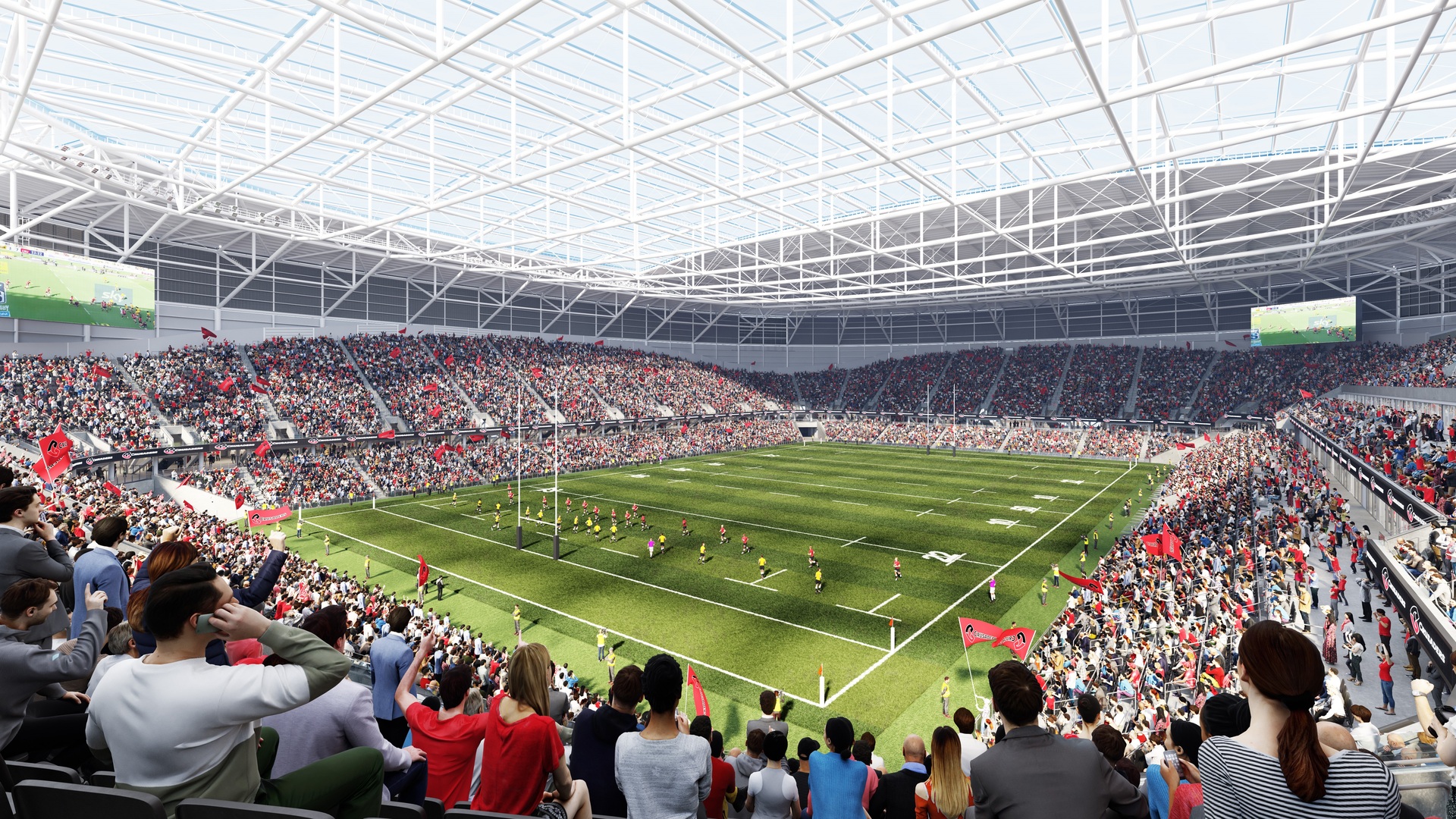 An artist's impression of Christchurch's planned multi-use arena, Te Kaha. Photo / Supplied