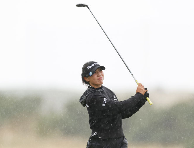 Lydia Ko plays her approach into the 17th hole at the Women's Open at St Andrews. Photo / Getty Images