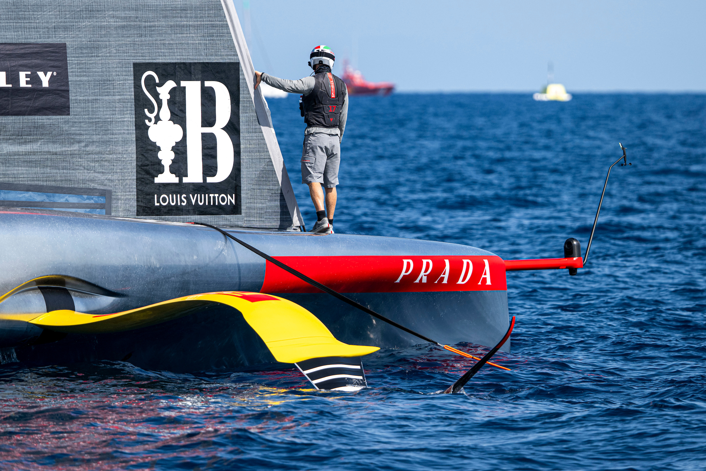 There was plenty of waiting on the wind to pick up on day two of the Louis Vuitton Cup. Photo / Ricardo Pinto, America's Cup