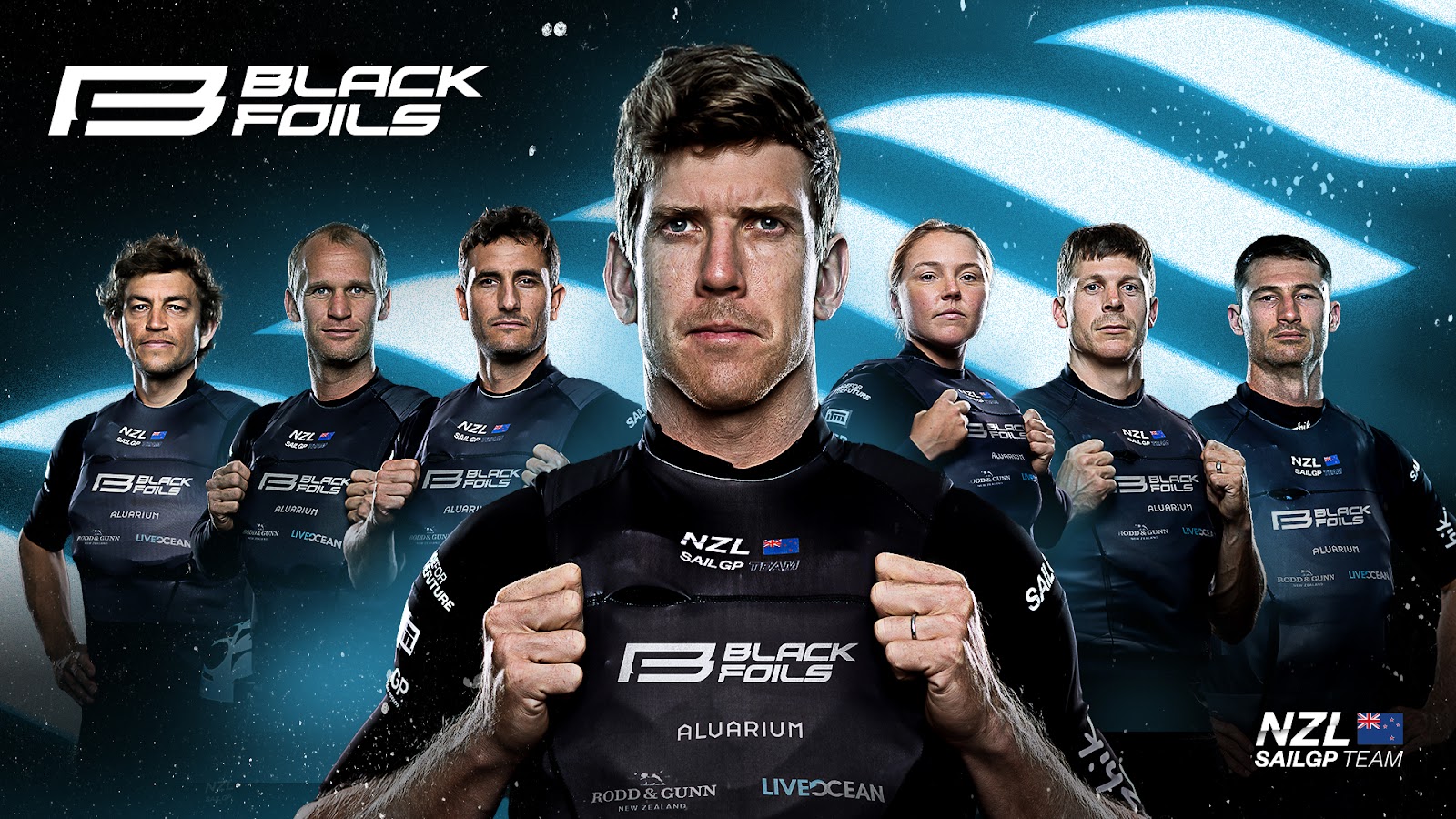 The New Zealand SailGP Team have announced their new identity as the Black Foils. Image / NZ SailGP Team