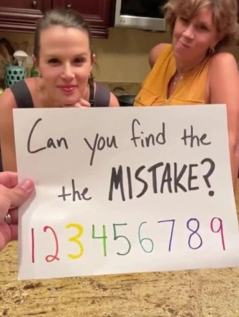 Brain teaser goes viral: Spot the mistake in a 1-9 number sequence - how  long did it take you? - NZ Herald