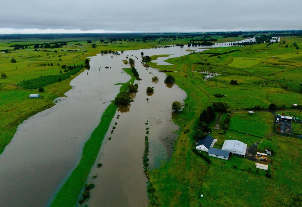 Tirohia, near Paeroa, has been inundated. Photo / Jason Dorday