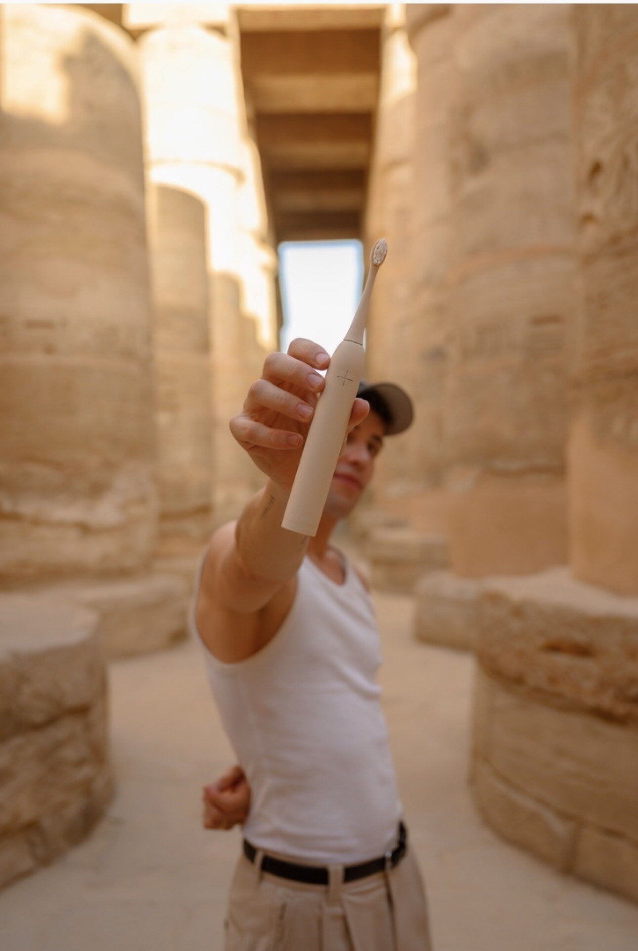 Kennedy Anderson launched his stone-coloured toothbrush in Egypt last month.  
