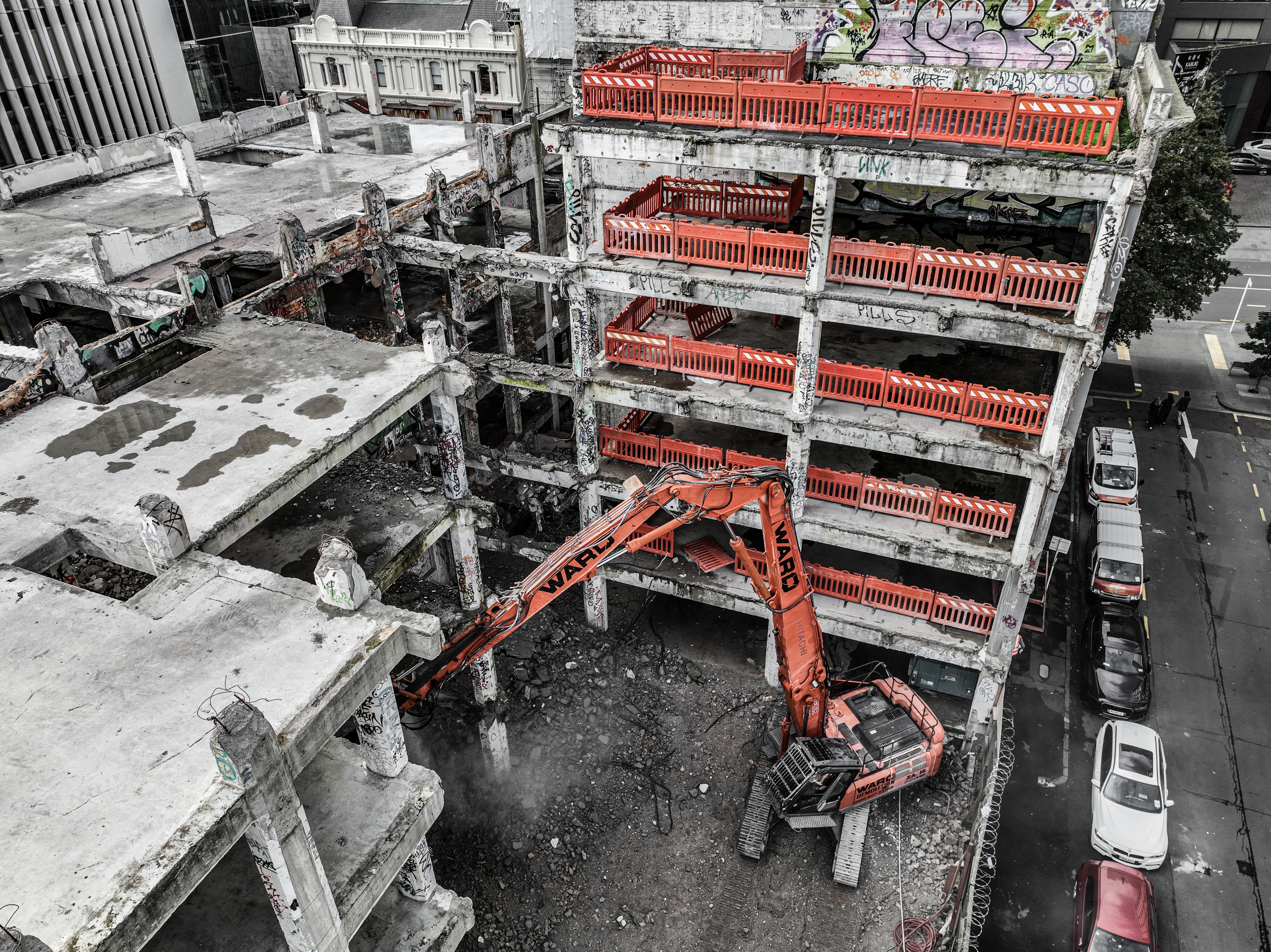 Work demolishing the buildings owned by the Singaporeans took a year. Photo / Ward Demolition