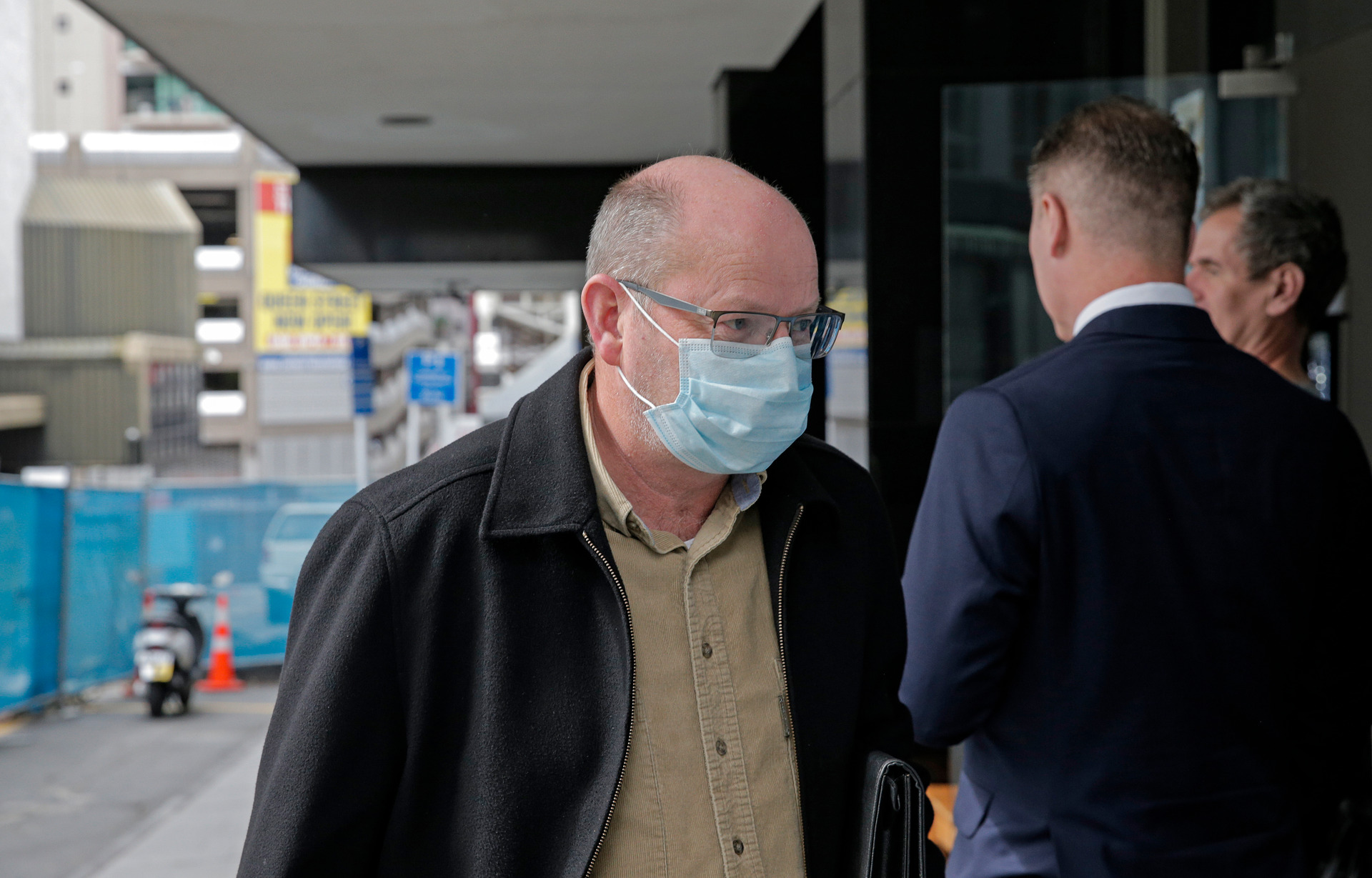 Alister Grant Harlow outside Auckland District Court on the day of his first appearance. Photo / Alex Burton