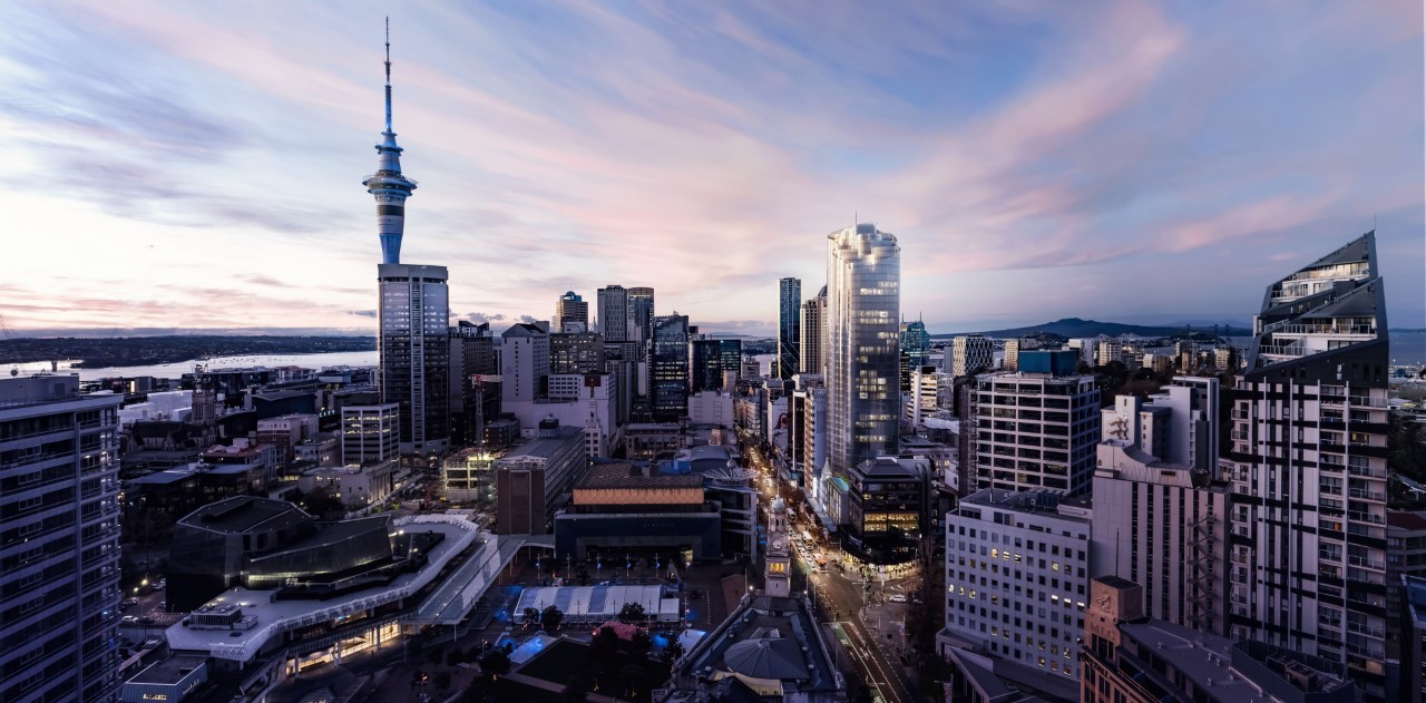 The second and latest plans for the 43-level St James Apartments (centre, silver). Photo / Supplied