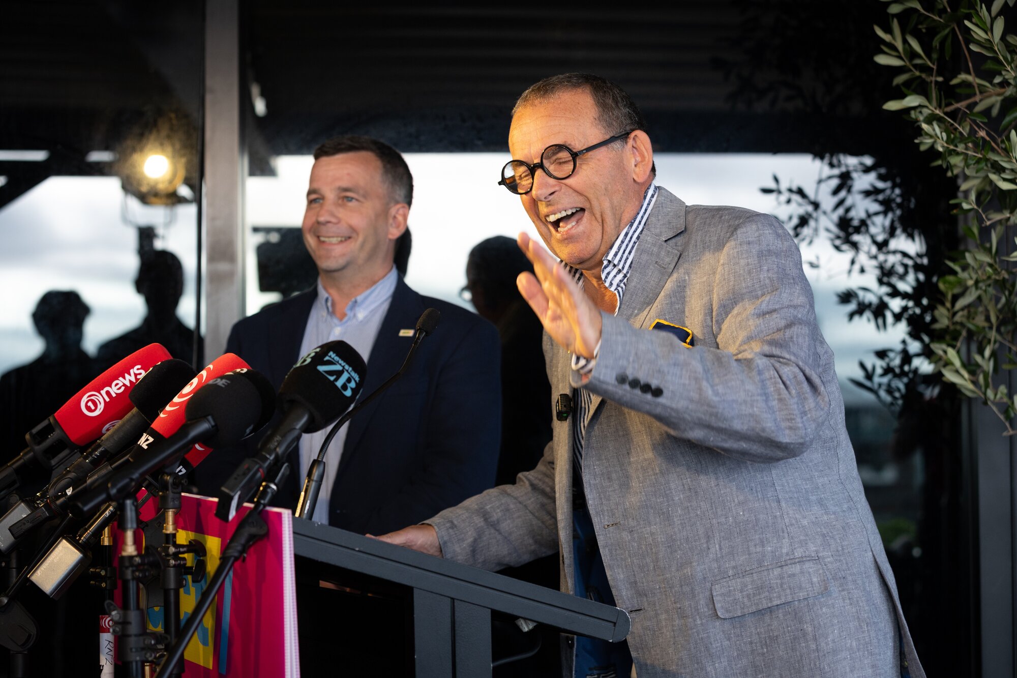 Paul Henry darted effortlessly between topics during a press conference announcing he will be a candidate for the Act Party. Photo / Sylvie Whinray 