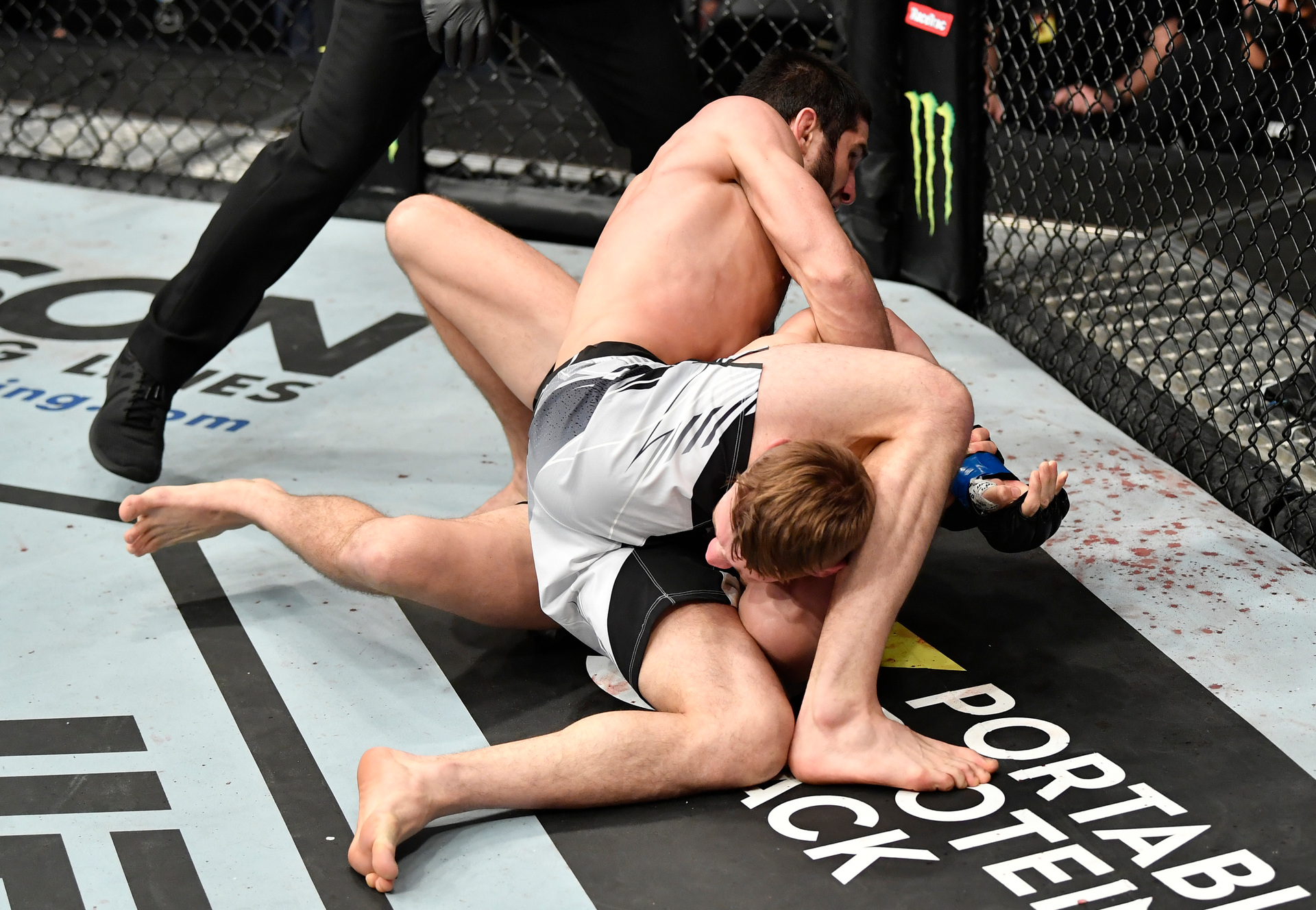 Islam Makhachev submitted Dan Hooker via Kimura at UFC 267. Photo / Getty Images