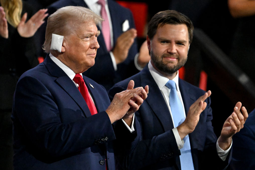 Donald Trump (left) and Senator J.D. Vance at the Republican National Convention in Milwaukee, Wisconsin. Photo / Getty Images
