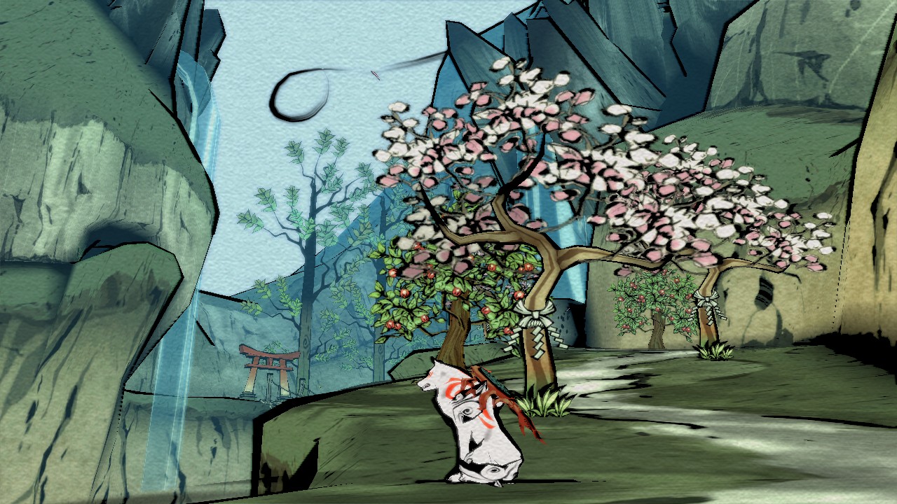 Okami Japanese Ink - Beautiful Spirit Wolf - Video Game - Okami