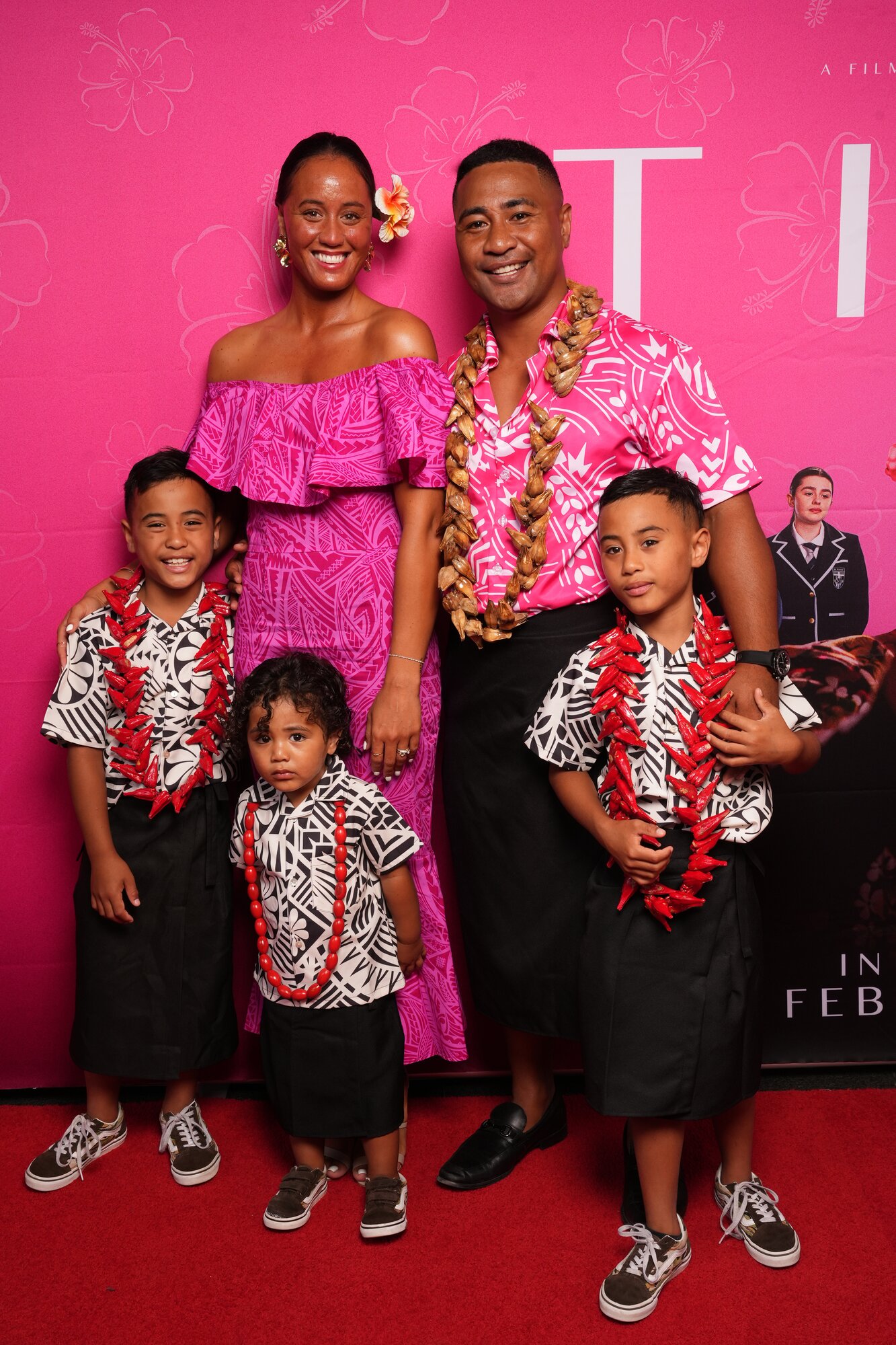 Georgia Otene and Beulah Koale with their children. Photo / Robert Trathen