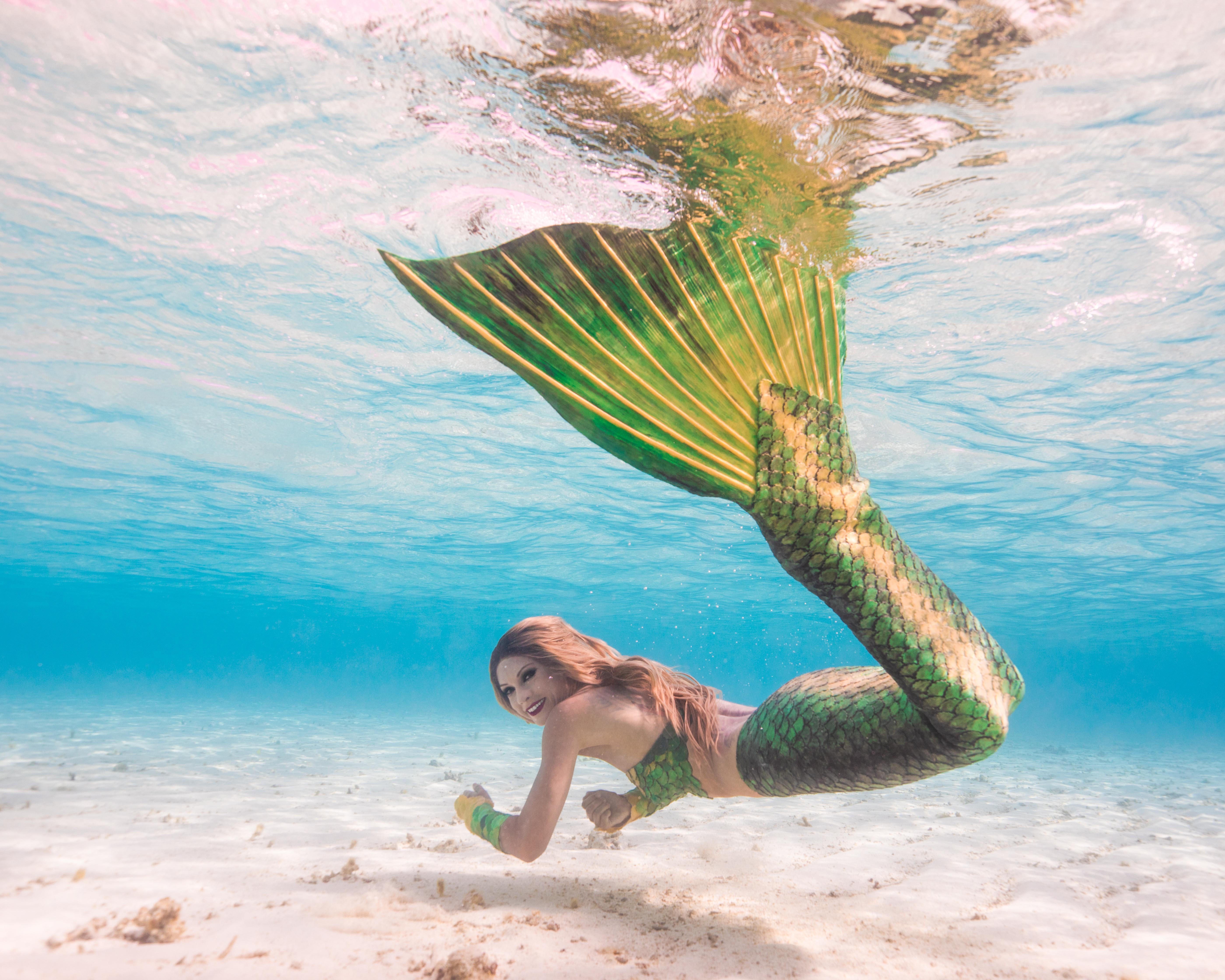 Mermaid Kat runs mermaid workshops.
Photo / Ian Gray; Mermaid Kat