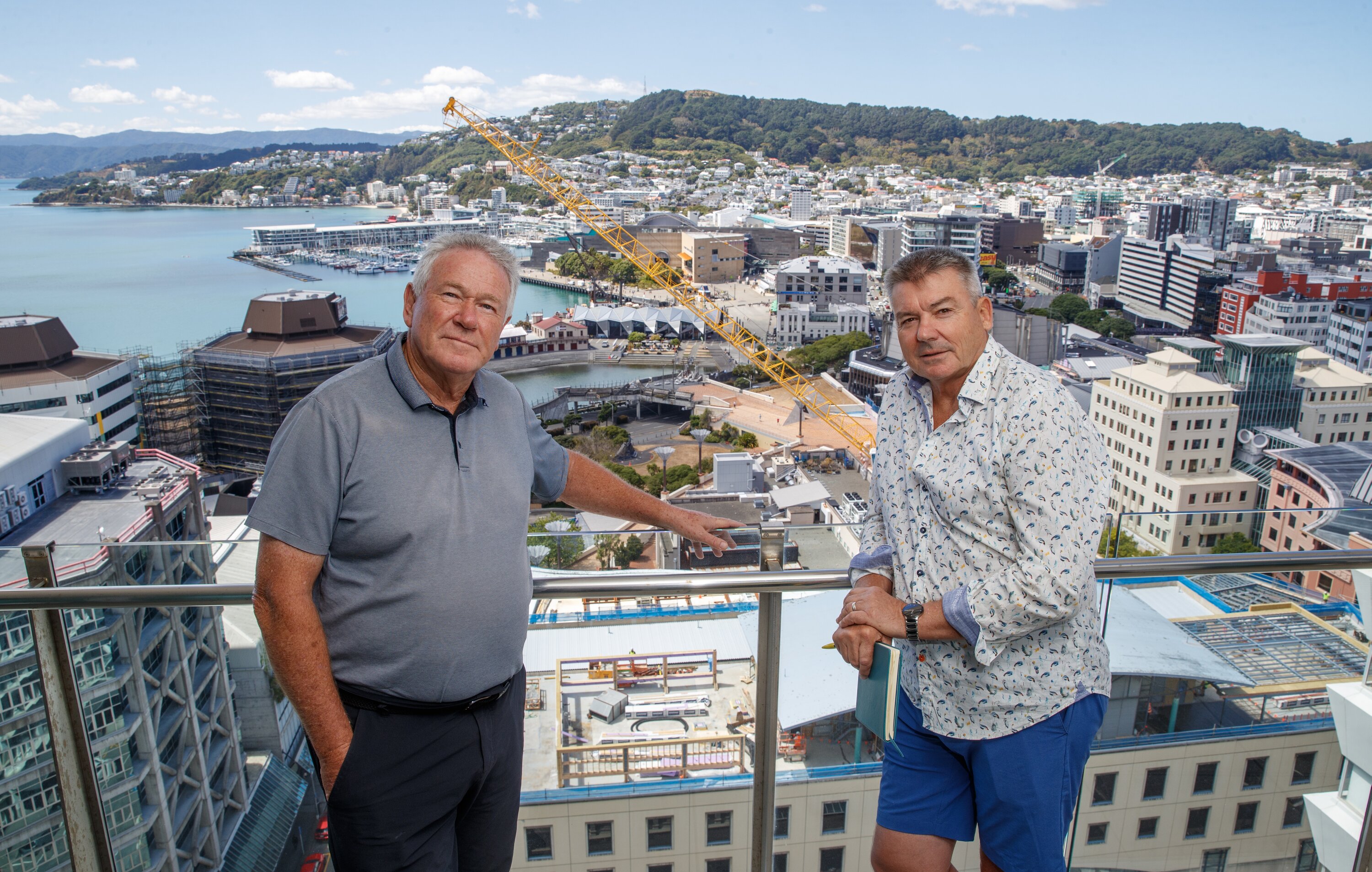 Wellington apartment owners Peter Dow, left, and Paul Nielson. Photo / Mark Mitchell