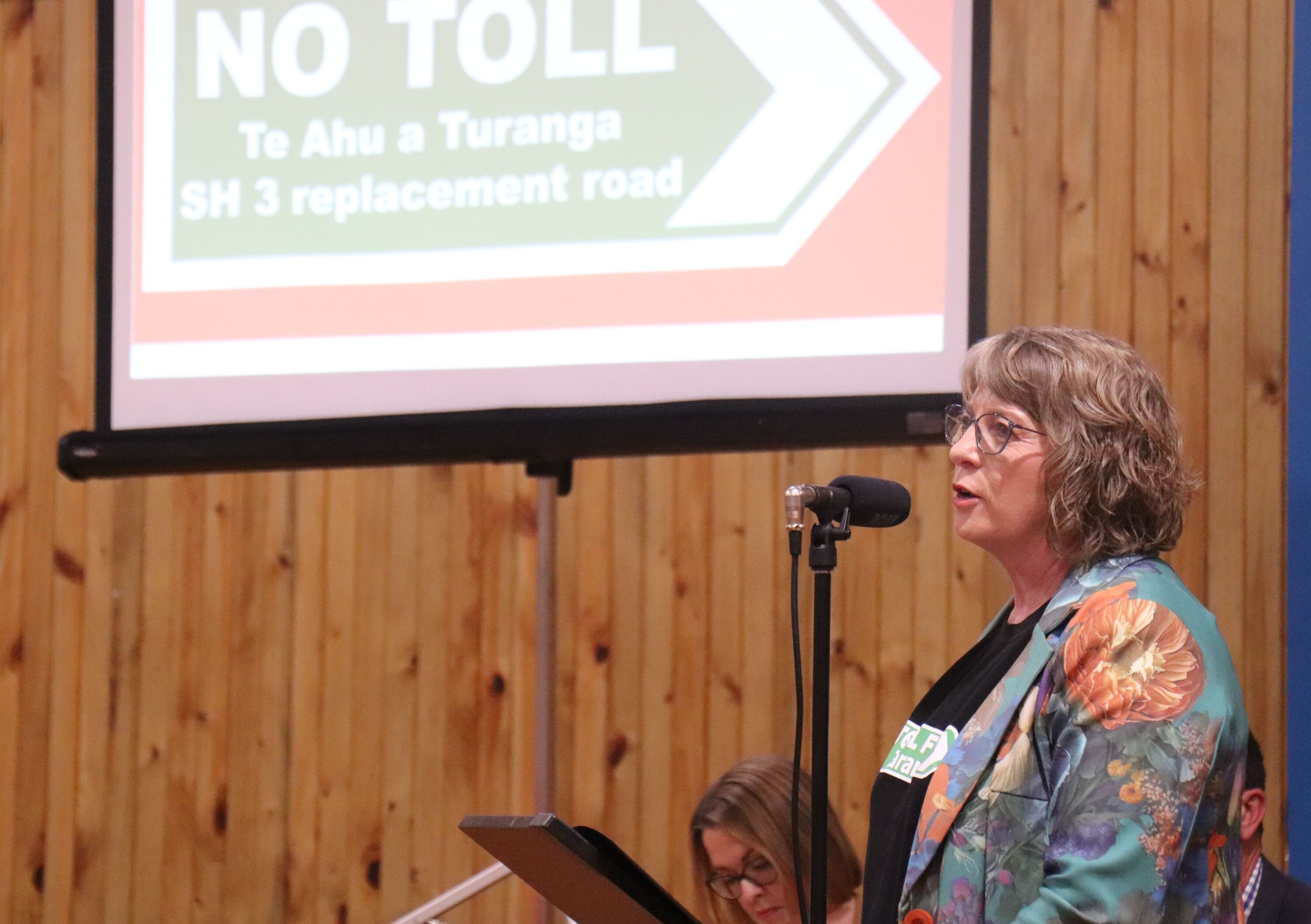 Tararua District Mayor Tracey Collis spoke at a Te Ahu a Turanga meeting.