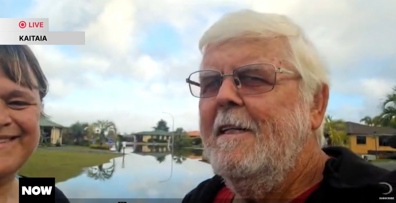 Dave Arrell the road was covered in over a metre of water. Photo / file