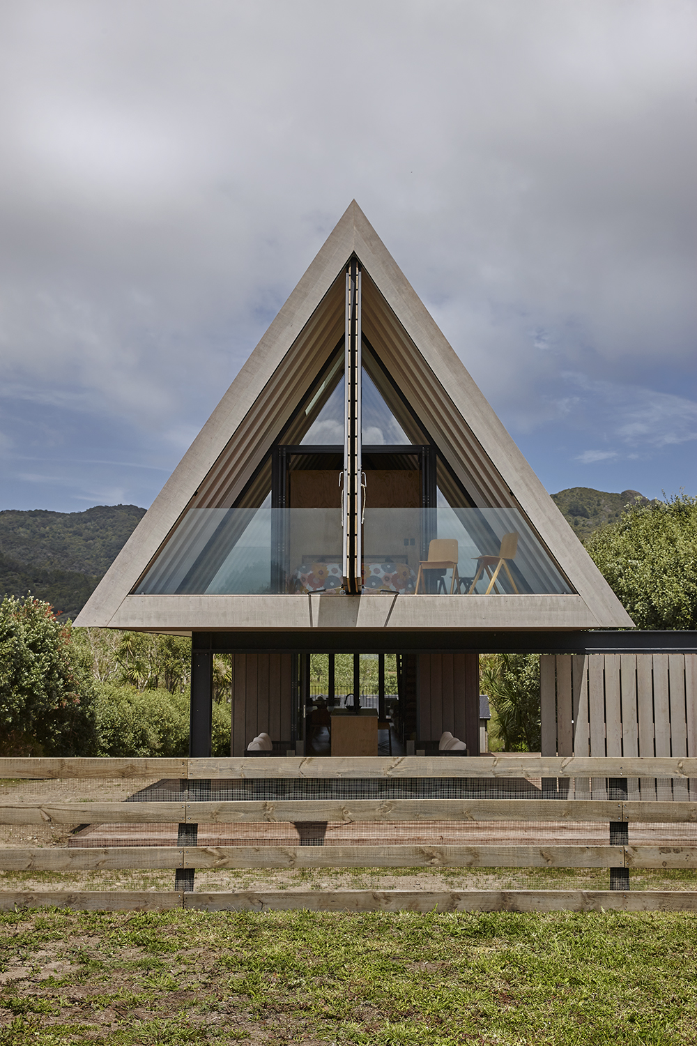 The house is clad inside and out with timber. Photo / Jackie Meiring