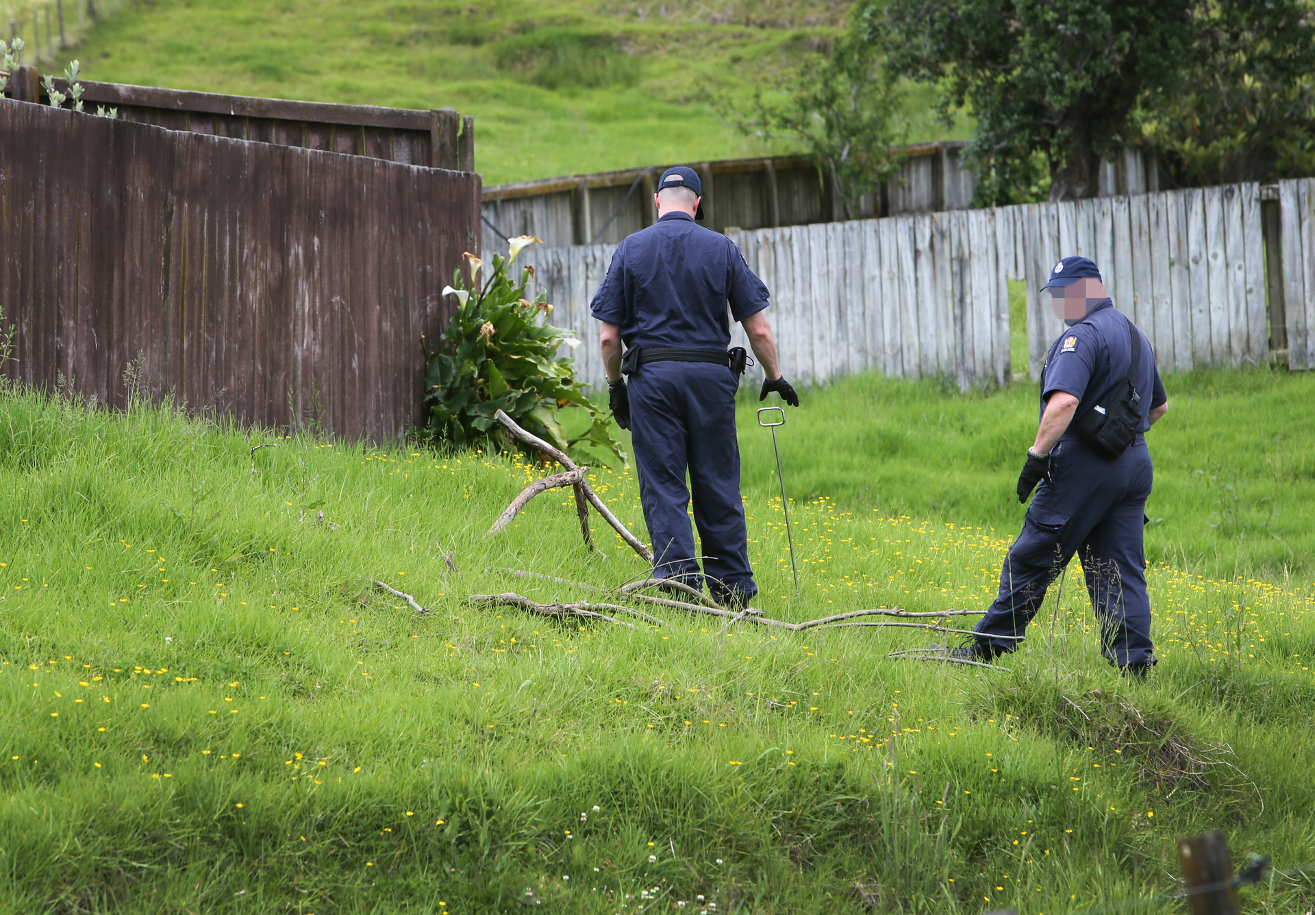 Police searching a property in Bream Bay during Operation Freya on Friday.
