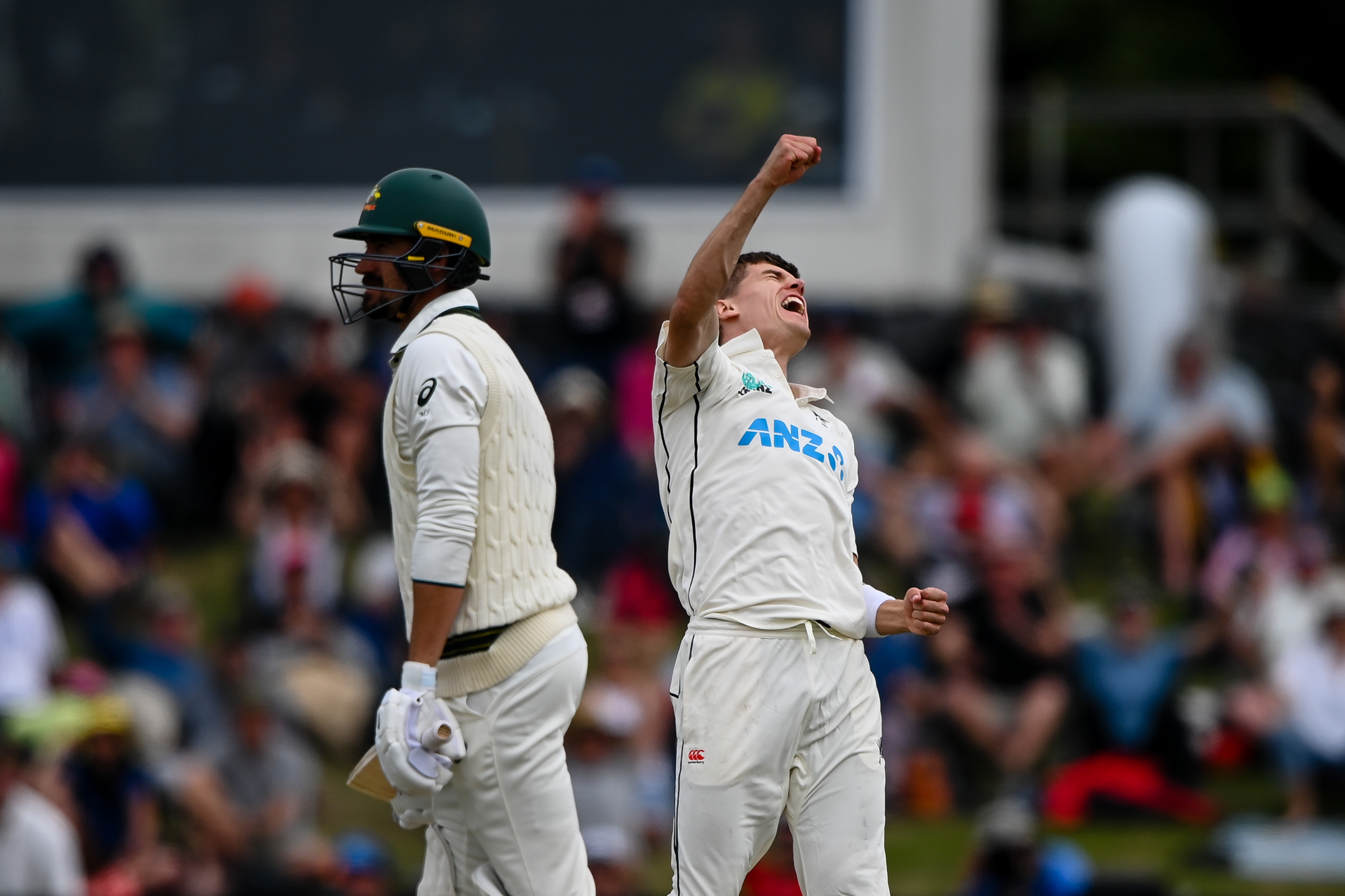 Ben Sears pulled the Black Caps back into the match. Photo / Photosport
