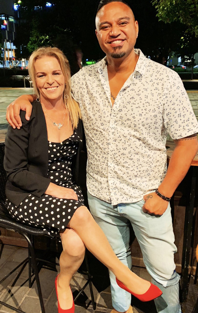 Filipa Payne, an advocate for 501 deportees from Australia and founder of the Route 502 advocacy and support group, and Moses Folau, a 501 deportee from Australia. Photo / Supplied
