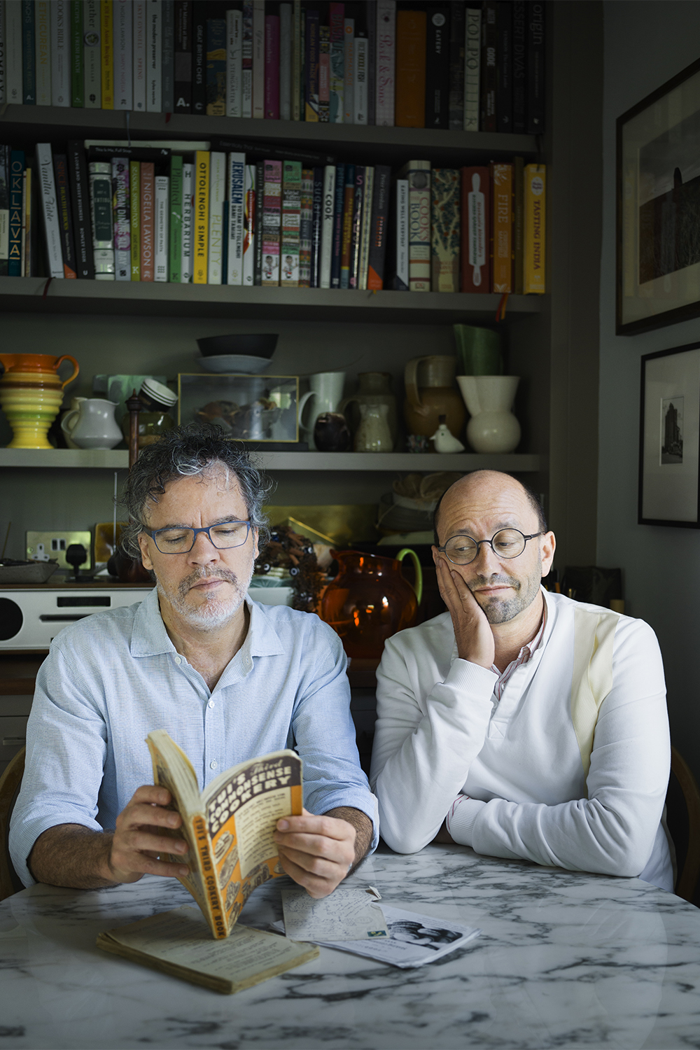 Chef Peter Gordon and his partner Alistair Carruthers, photographed at home in London last year, are embarking on a new food-centric social enterprise in Auckland. Photo / Pal Hanson.