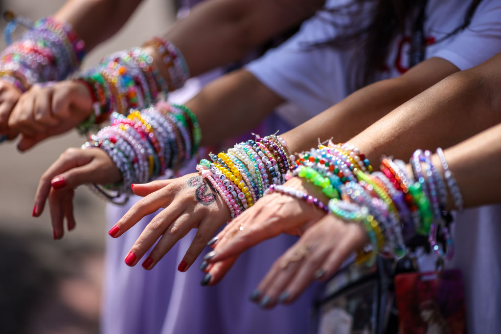 Fan cultures influenced swapping friendship bracelets at Taylor Swift concerts. Photo / Getty Images