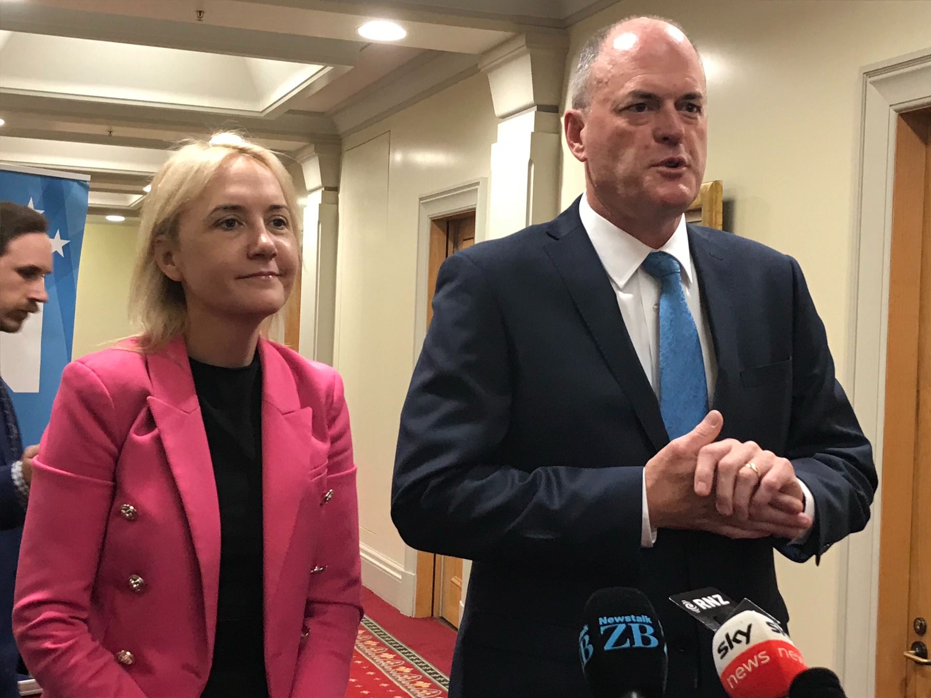 Nikki Kaye and Todd Muller on their first caucus run. Photo / Audrey Young