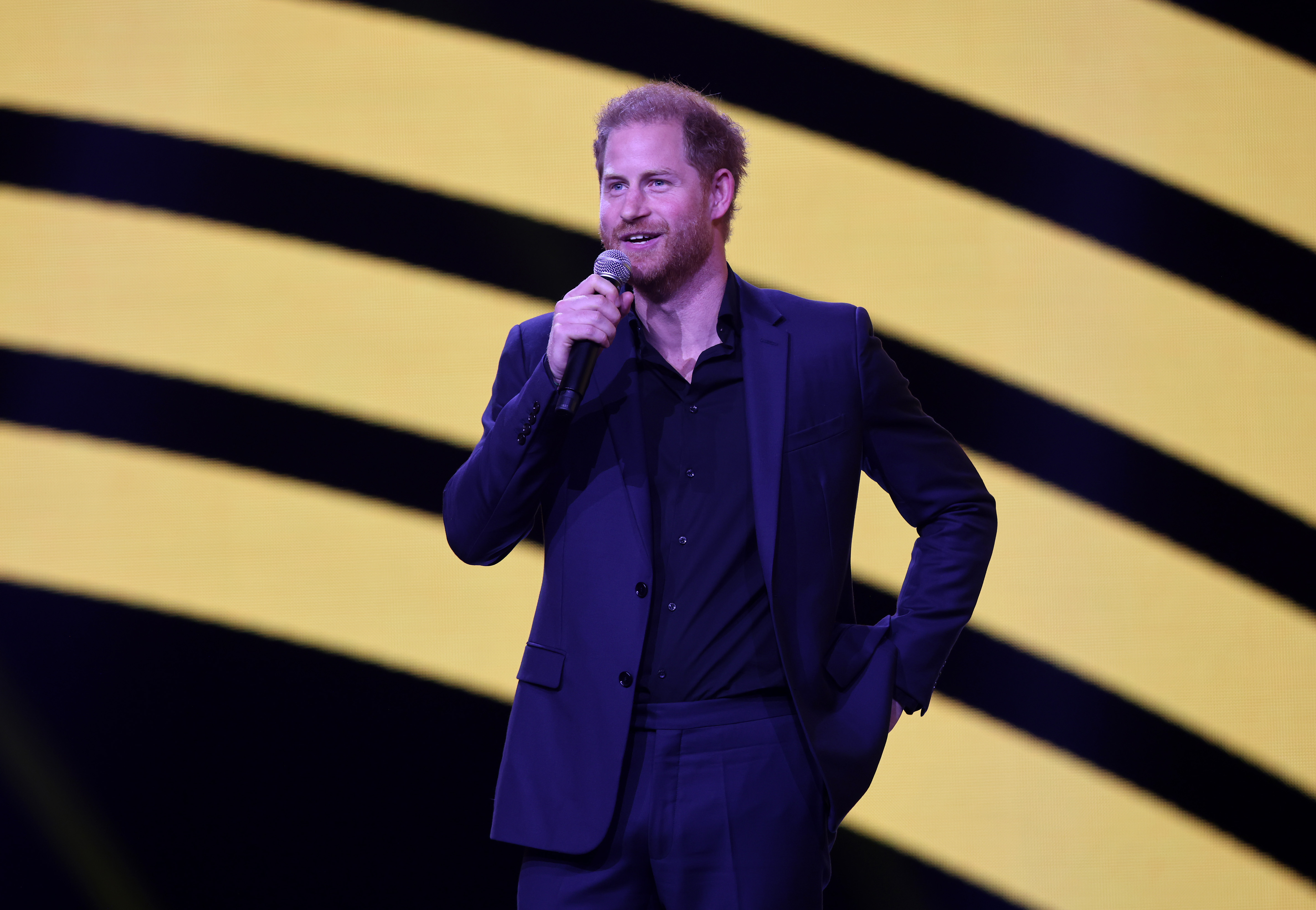 Prince Harry, Duke of Sussex makes a speech during the closing ceremony of the Invictus Games Düsseldorf 2023. Photo / Getty Images
