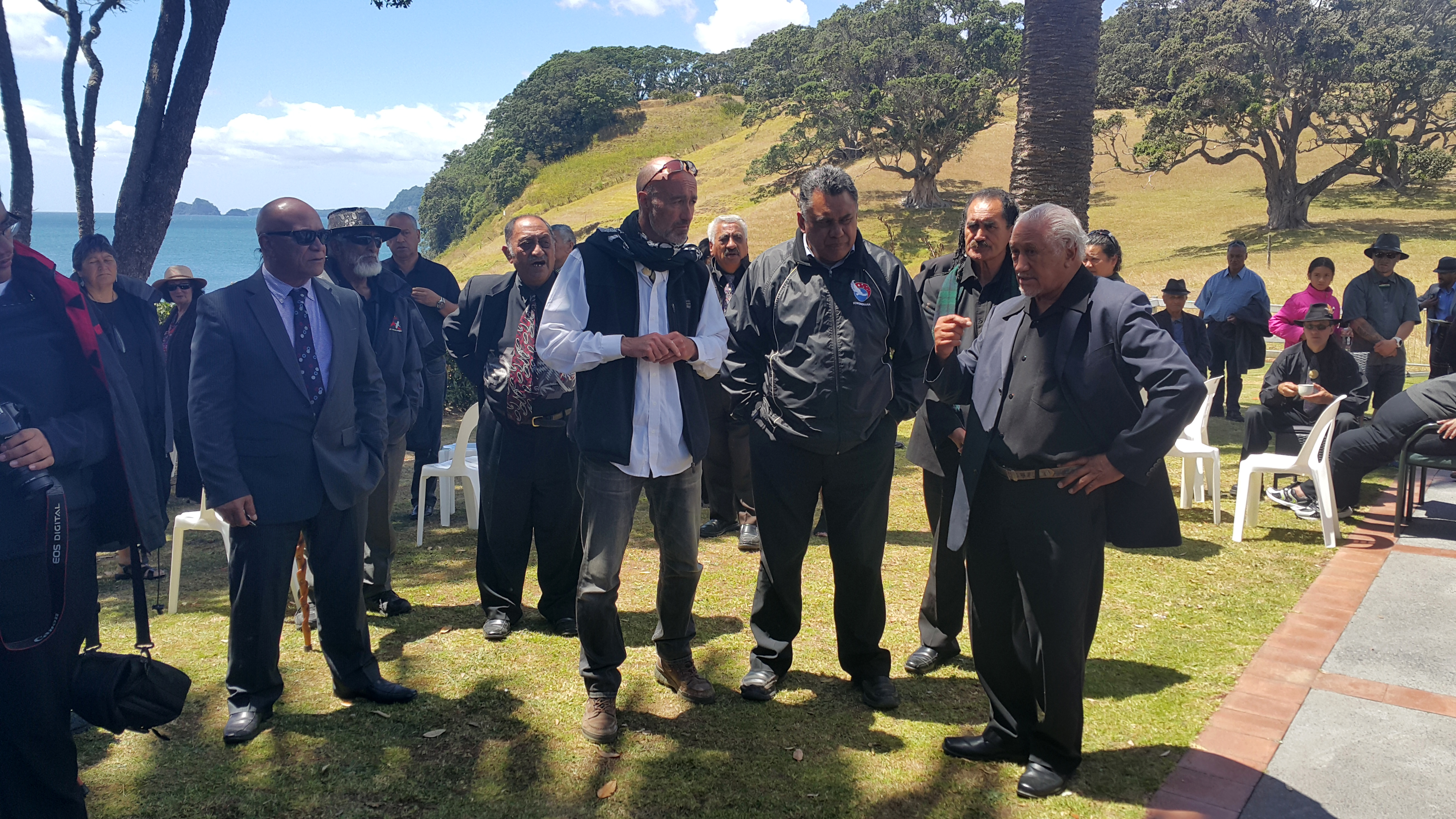 Sir Toby Curtis addresses Te Arawa at Ko Te Hamatiti marae. Photo/Supplied
