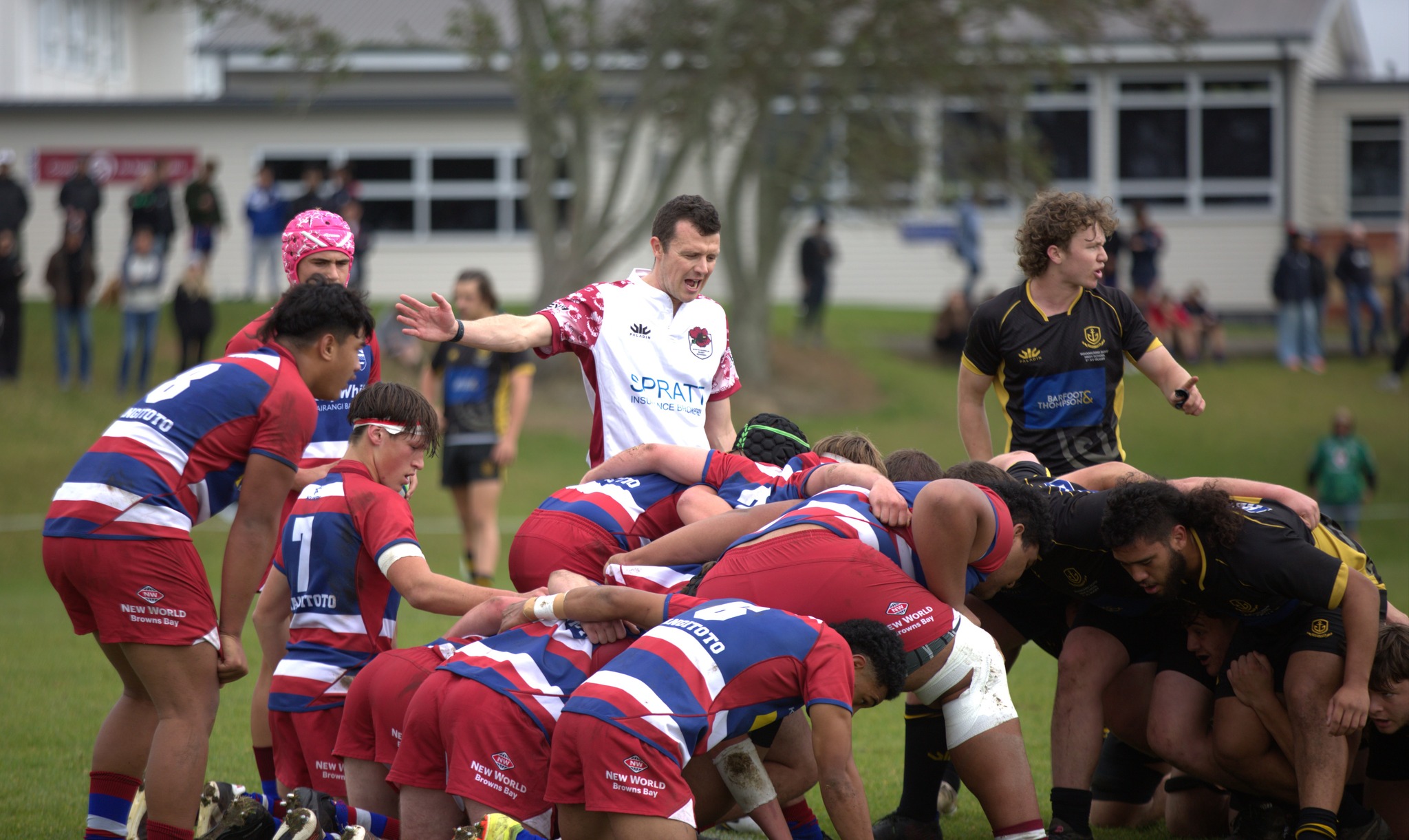 Rangitoto College earned a tight 19-10 home win over Whangarei Boys' High. Photo / Harbour Grassroots Rugby