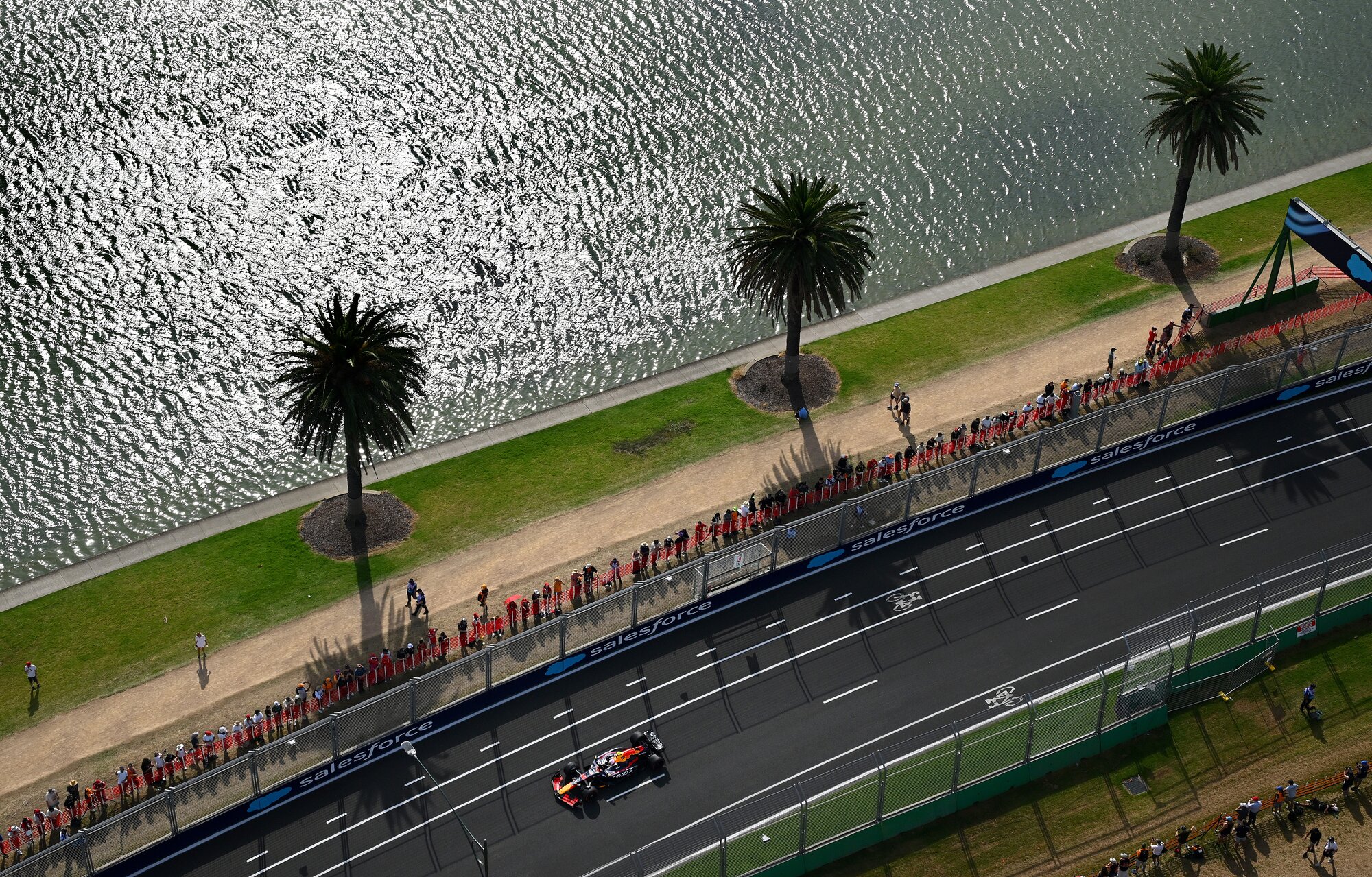 Liam Lawson on the track for Red Bull Racing in Melbourne. Photo / Red Pool