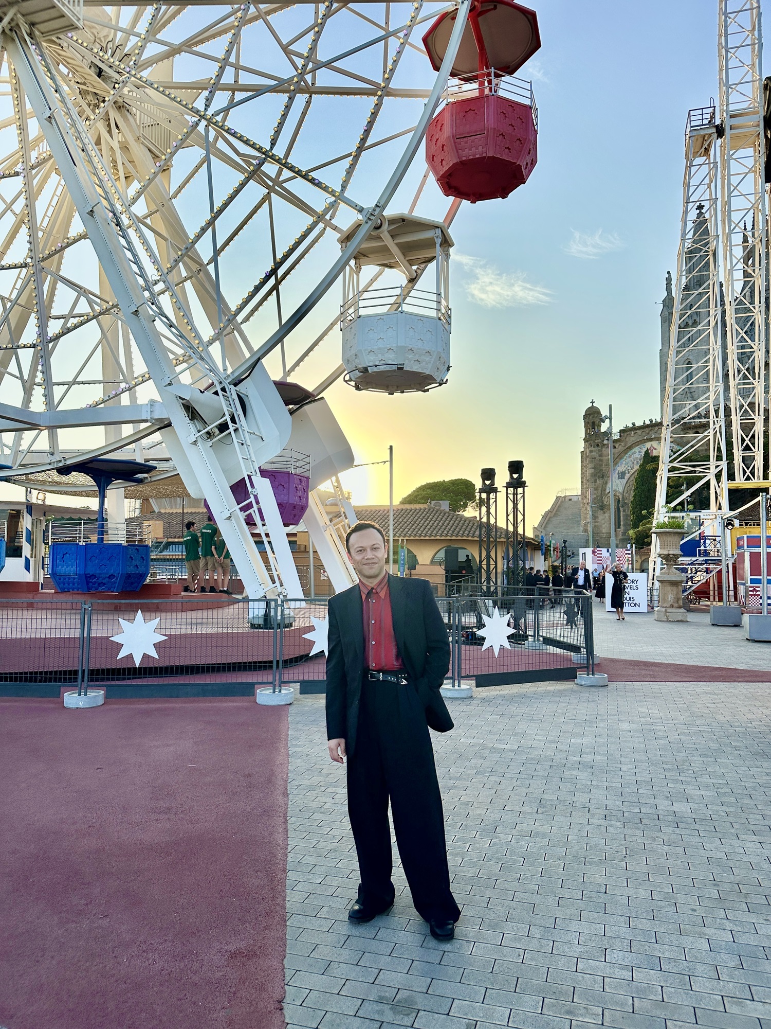 Dan Ahwa taking in the sights of Tibidabao  in Barcelona.