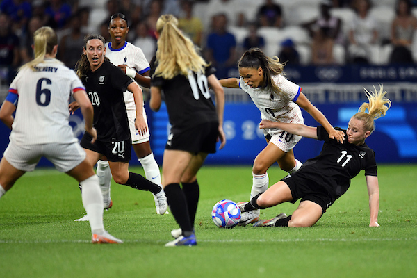 Football Fern Katie Kitching in action against France at the Paris Olympics. Photo / Photosport