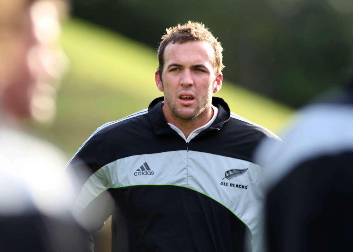 Bryn Evans at an All Blacks training session in 2009. Photo / Photosport 