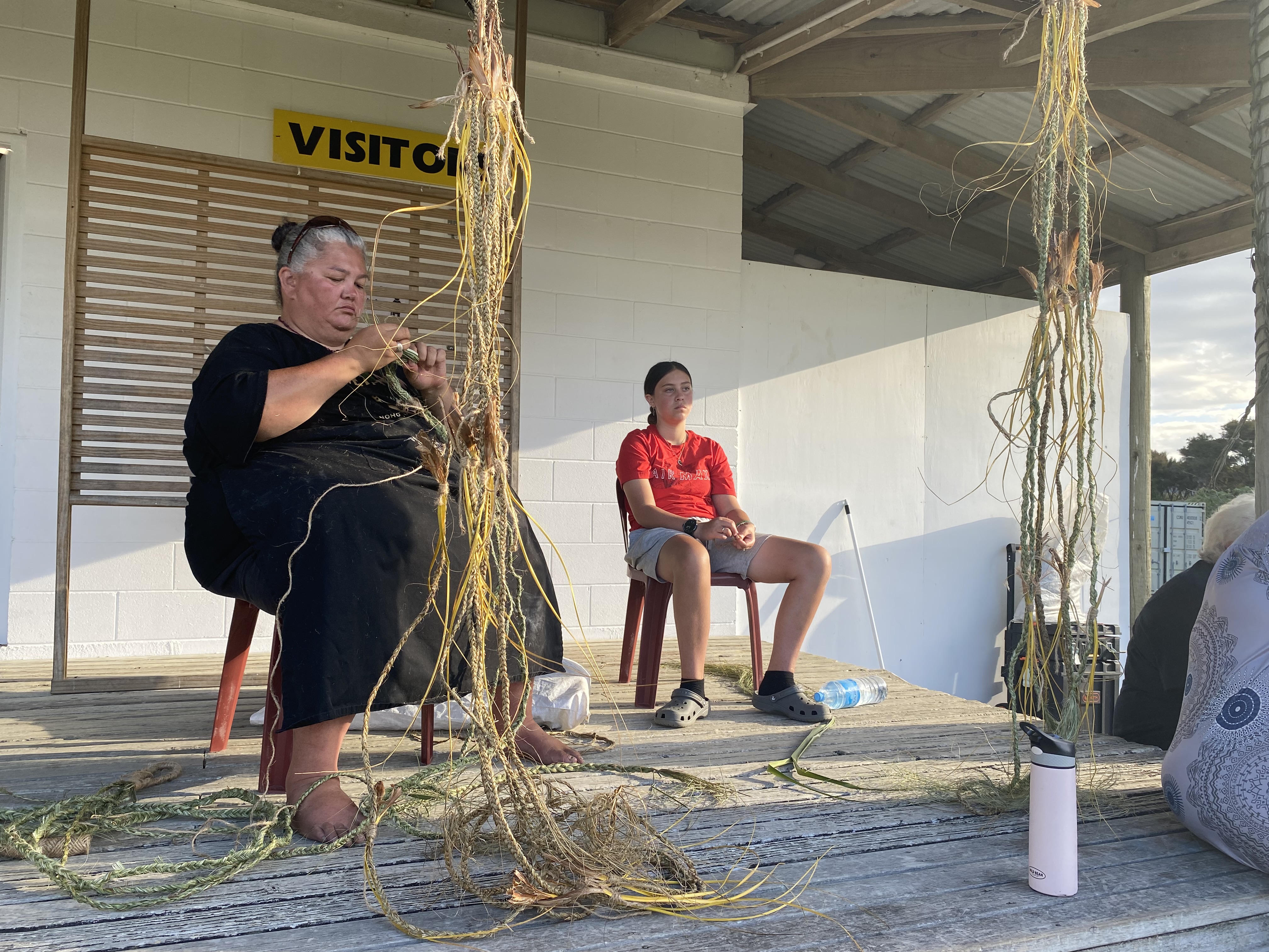 Weavers at work. Photo / Julia Gabel