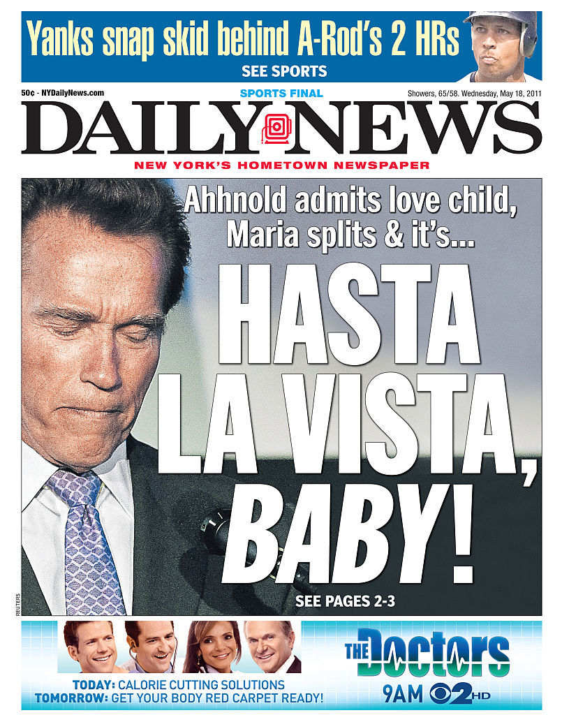 The media storm surrounding Schwarzenegger's love child revelation was immense. Photo / Getty Images