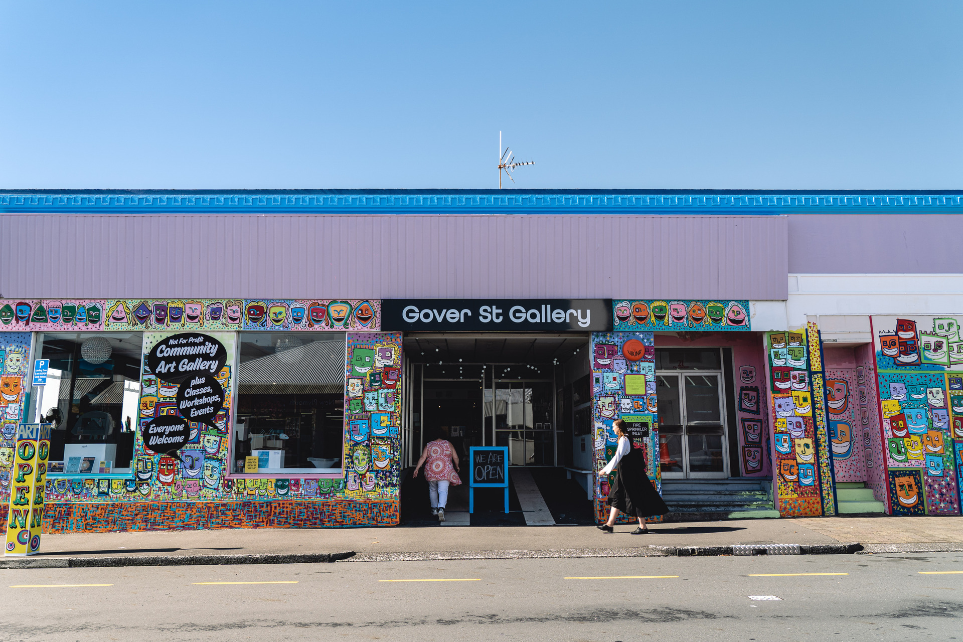Outside the Gover Street Gallery, New Plymouth. Photo / Supplied, Taranaki