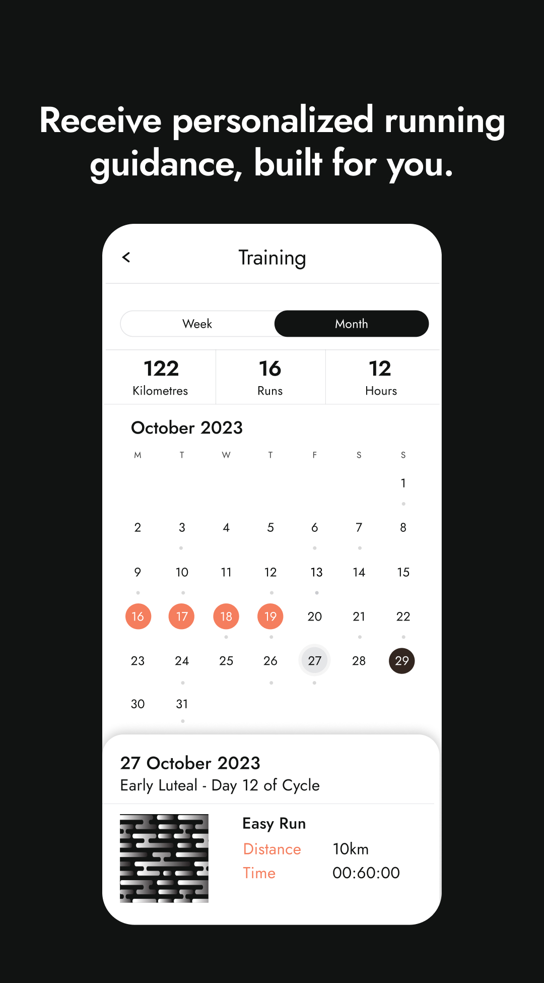 A screenshot of the Femmi app shows how it offers guidance for your exercise routine depending on where you're at in your menstrual cycle. Photo / Femmi