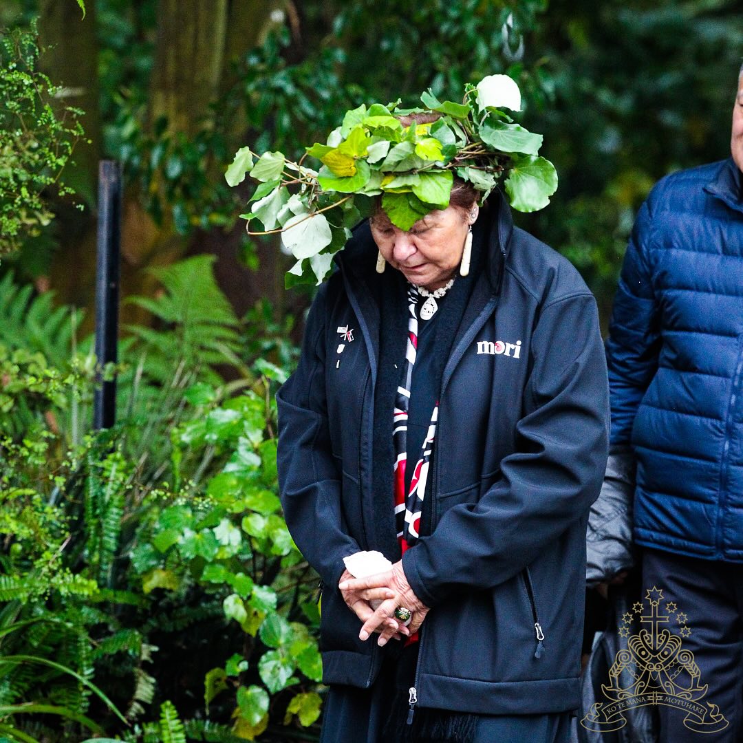 Dame Naida Glavish was welcomed onto Tūrangawaewae Marae this morning as 13 iwi, including Ngāpuhi and Ngāi Tahu, made the journey to mark the passing of Kīngi Tūheitia. Photo / Kīngitanga