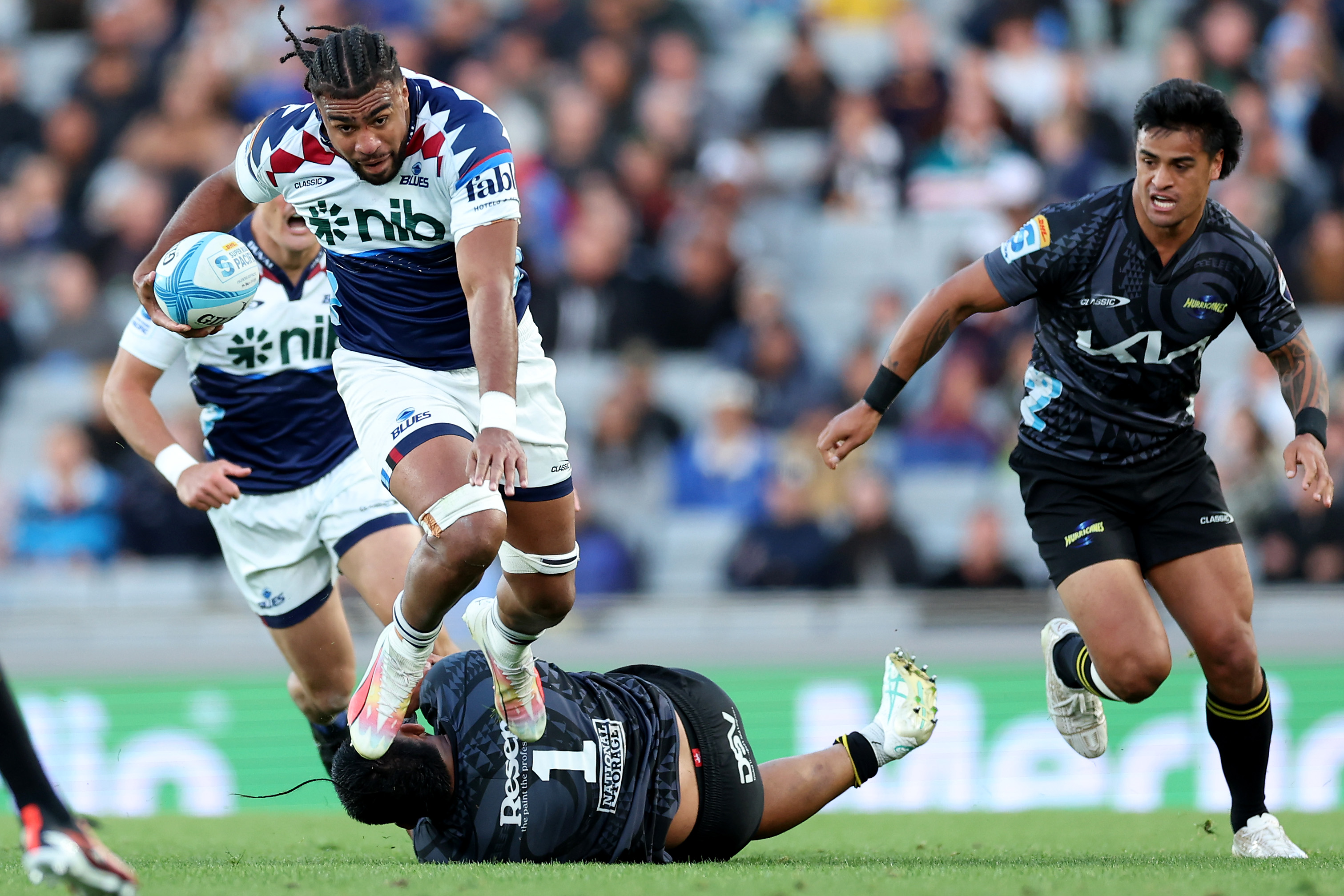 Despite being one of Super Rugby Pacific's standout performers, Hoskins Sotutu was overlooked by the All Blacks selectors in their first squad for 2024. Photo / Getty Images