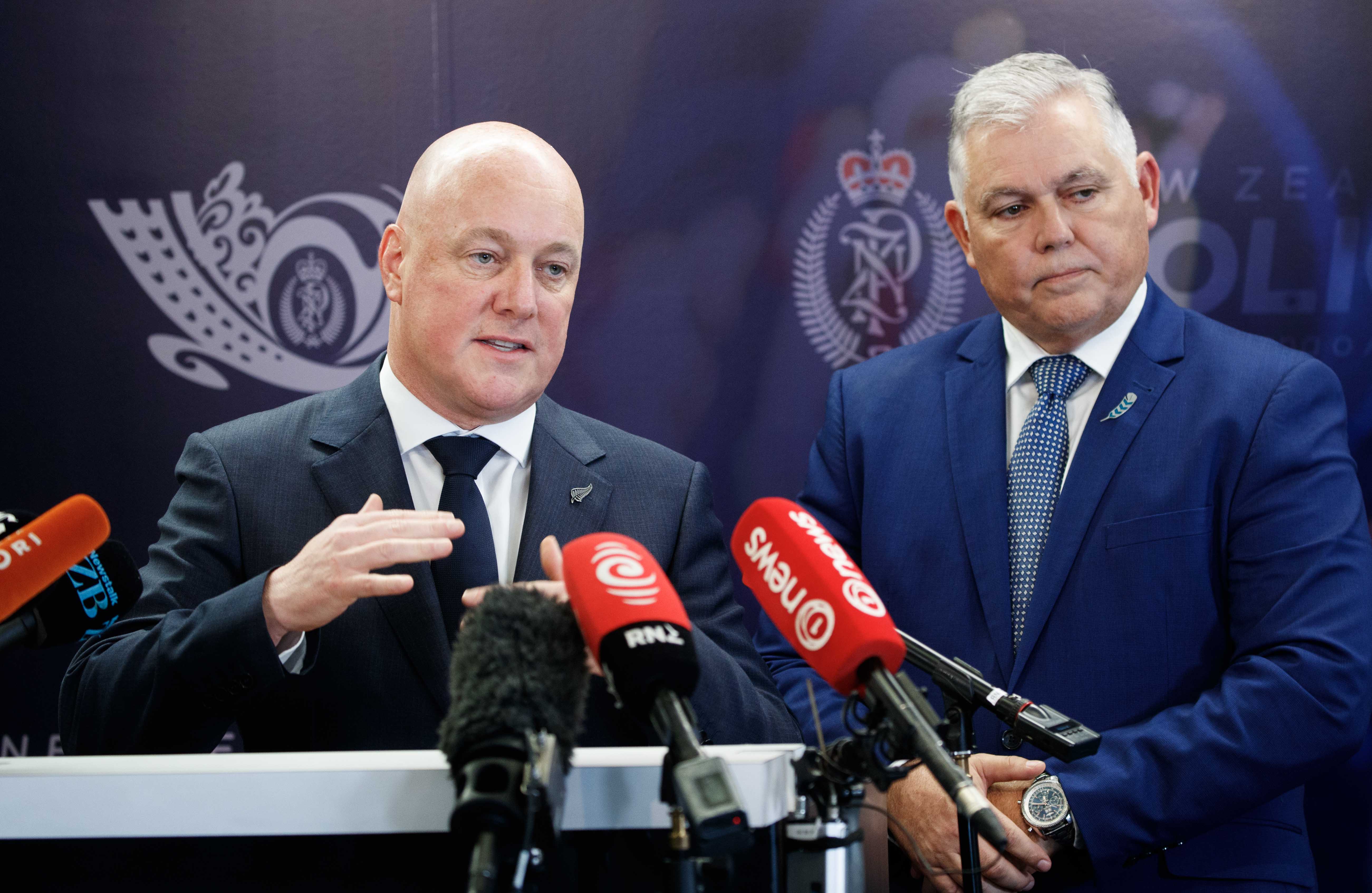 Prime Minister Christopher Luxon and Police Minister Mark Mitchell were critical of Paul's comments. Photo / Mark Mitchell