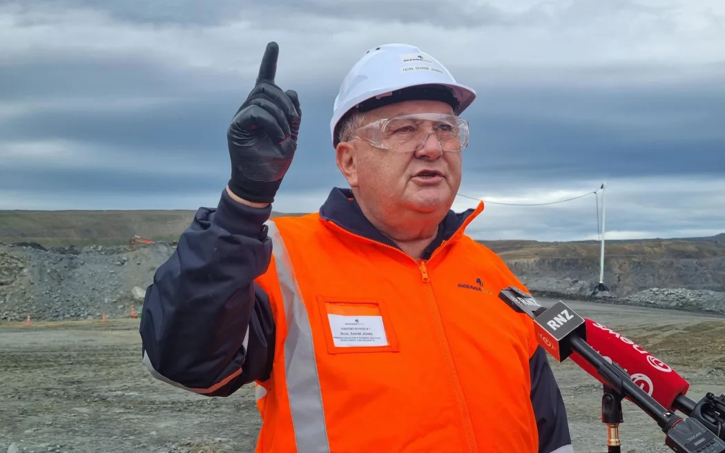 Resources Minister Shane Jones has promised to review the Crown's royalty settings, including the grandfathering of the lower, historic rates that Rua is set to enjoy, but only if he's re-elected. Photo / RNZ, Tess Brunton
