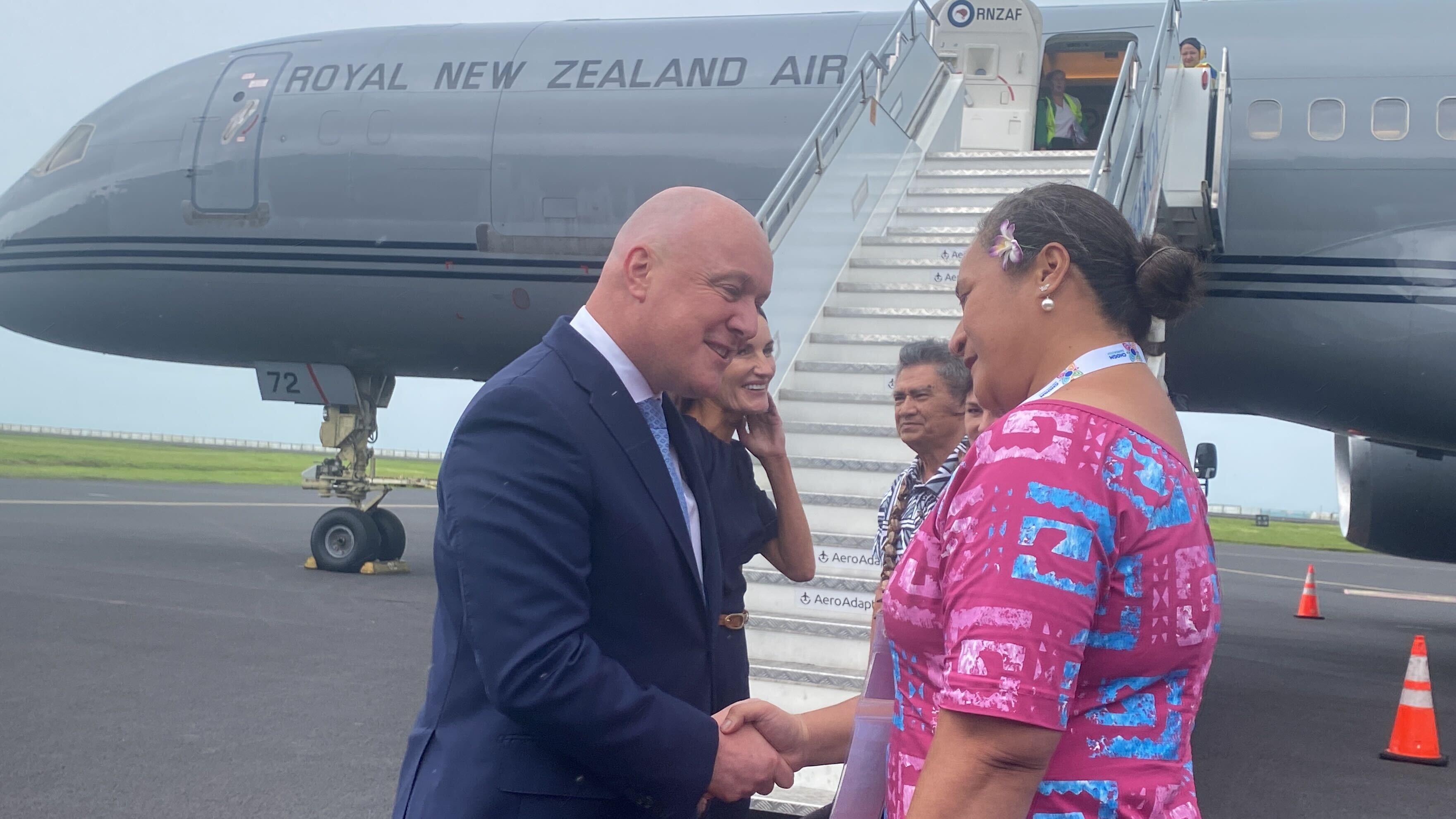 Prime Minister Christopher Luxon has arrived in Apia, Samoa. Photo / Jason Walls