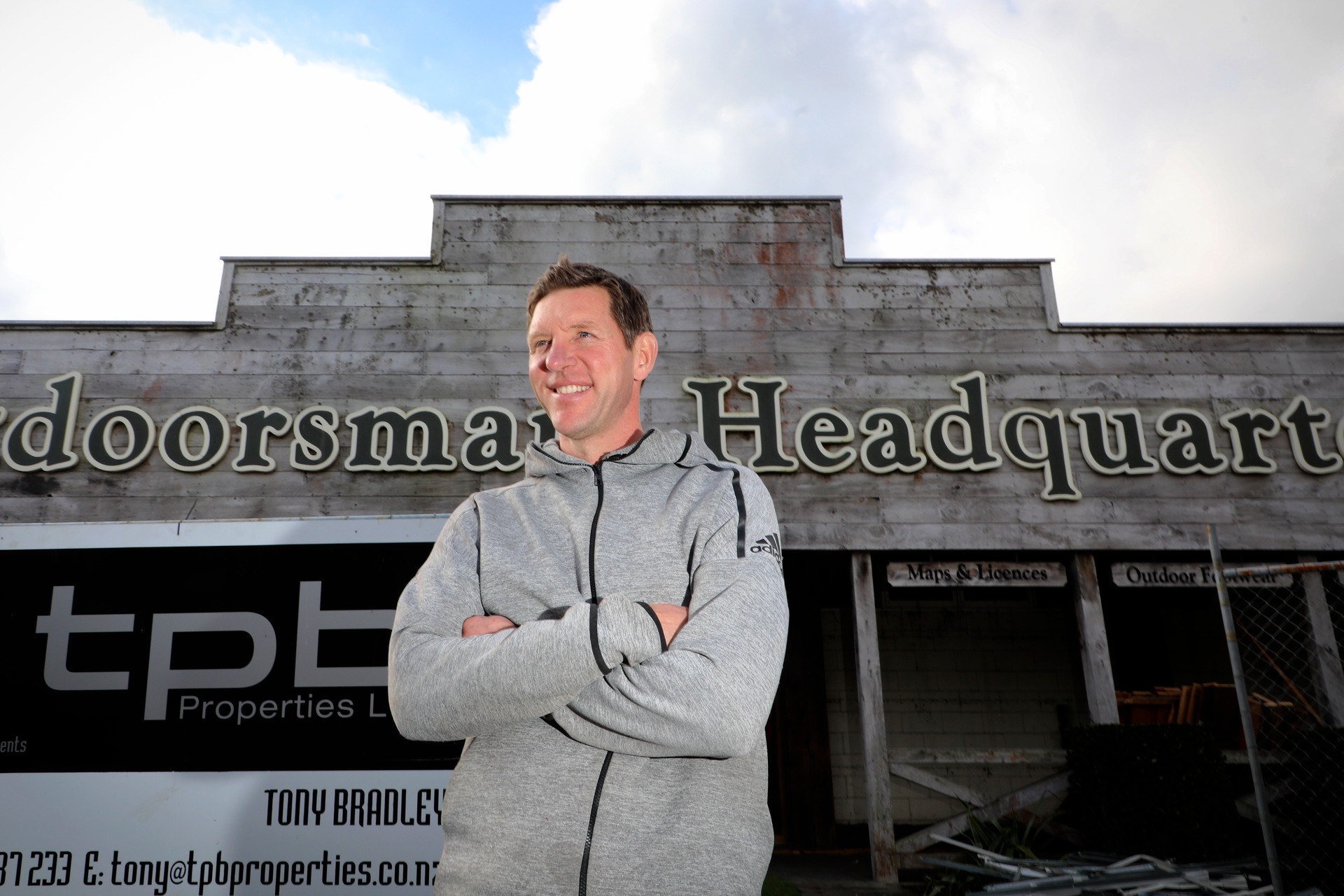 Tony Bradley is redeveloping the former Outdoorsman Headquarters' site on Tarawera Rd for new tenants. Photo / Andrew Warner