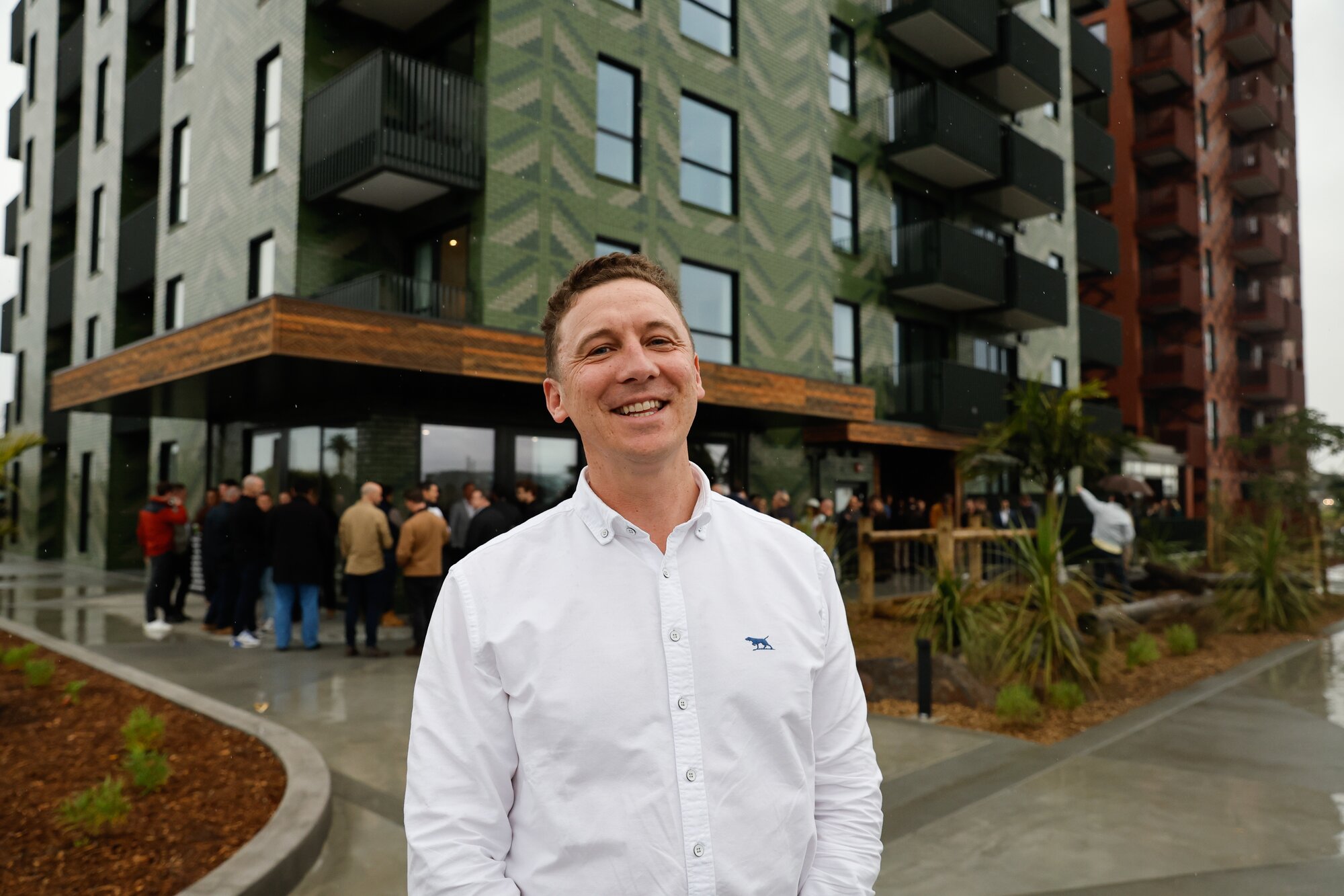 William Deihl at the opening of the new Ockham-Marutūāhu building Toi, in Pt Chevalier. Photo / Sylvie Whinray 