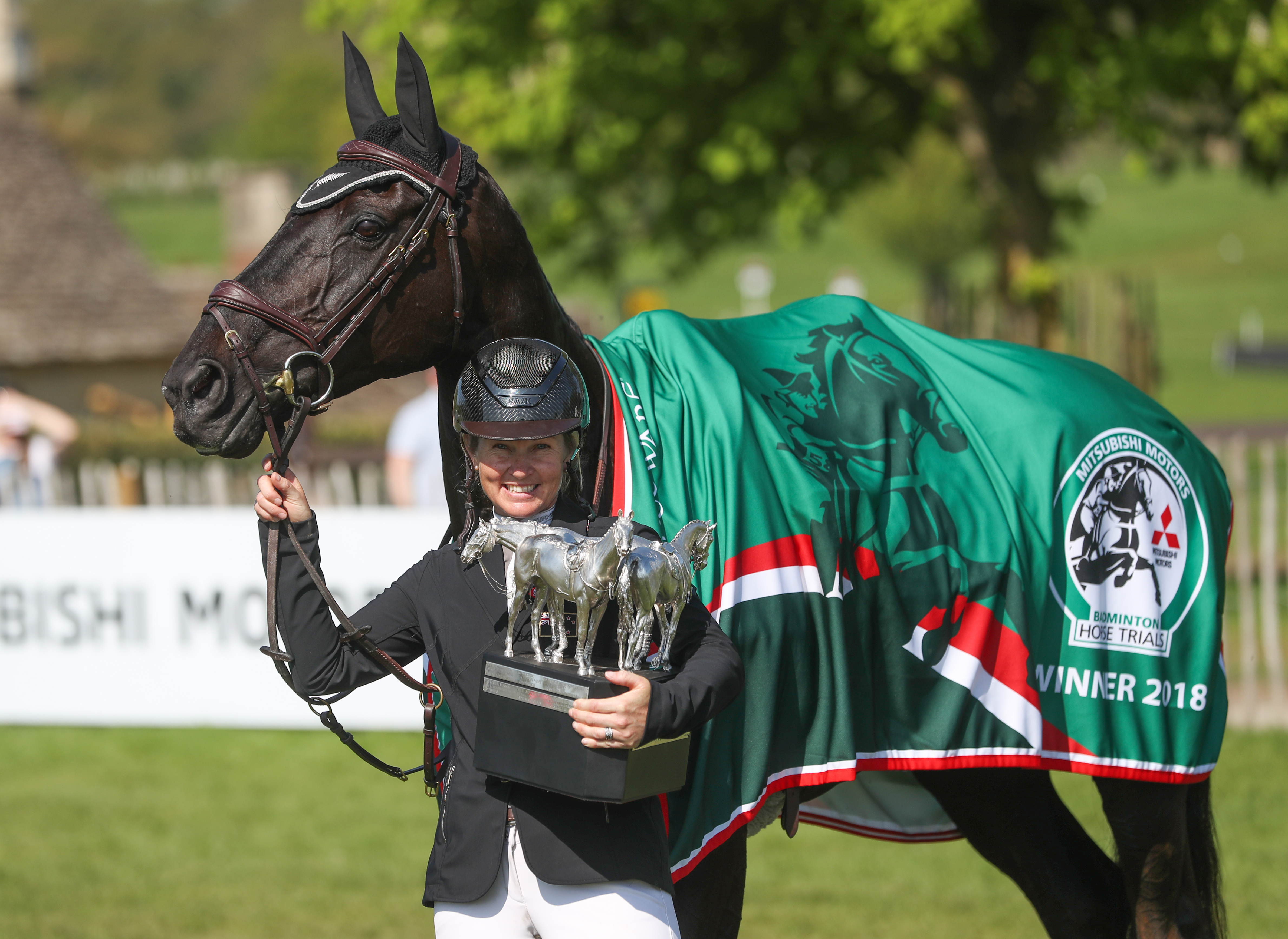 Equestrian Jonelle Price makes history with victory at Badminton Horse Trials