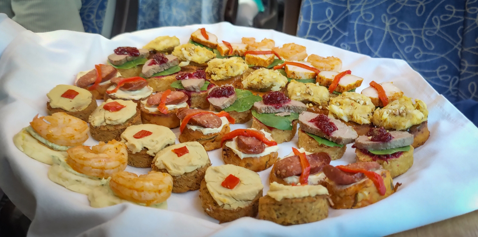 A selection of canapés available in the Scenic Plus class. Photo / Chris Tarpey